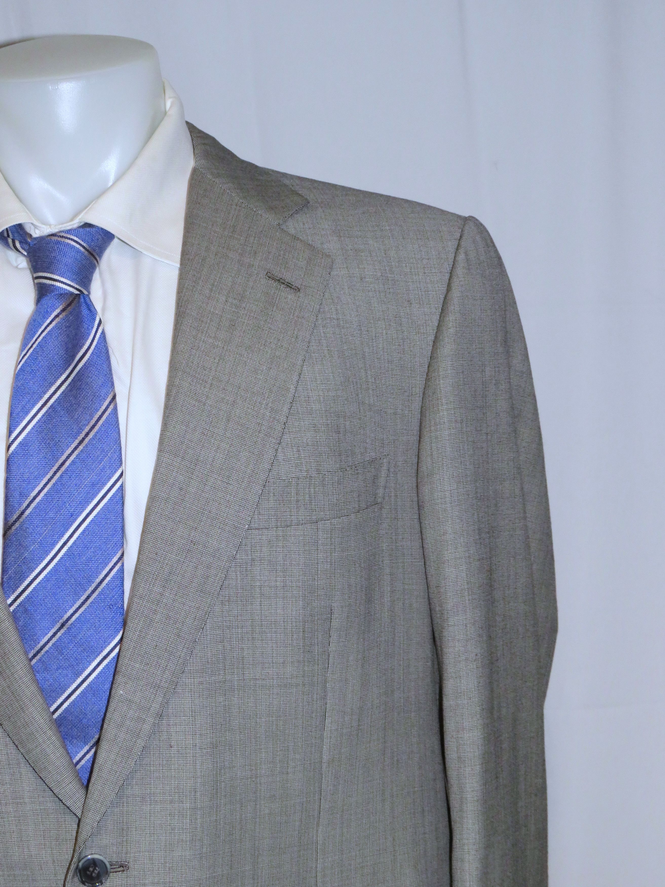 Brioni Nomentano Gray Nailshead Super 180 Two Button Sport Coat 44L Size 44L - 3 Thumbnail