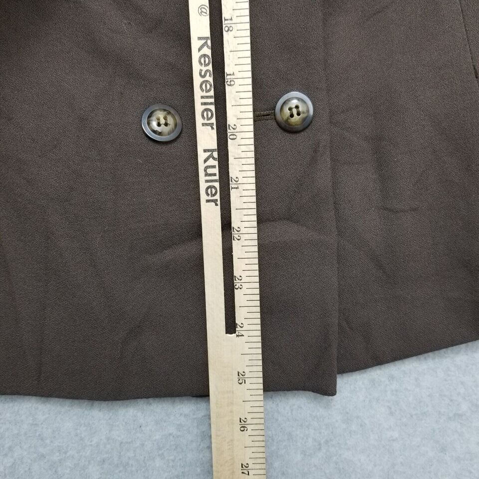 Kasper Kasper Blazer Jacket Womens 8 Brown Pockets Buttons Size M / US 6-8 / IT 42-44 - 10 Thumbnail