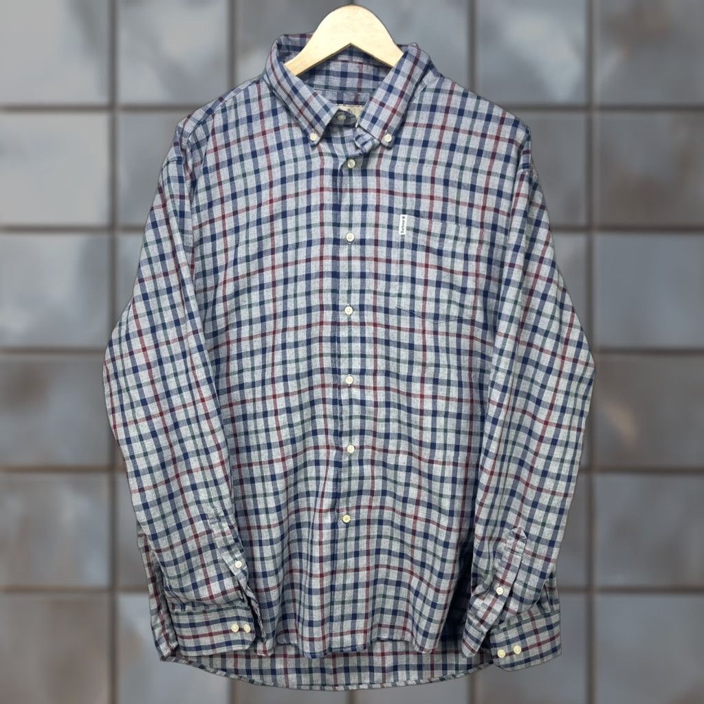Barbour VINTAGE Barbour Plaid Button Up Long Sleeve Shirt XL US Mens Size US XL / EU 56 / 4 - 1 Thumbnail