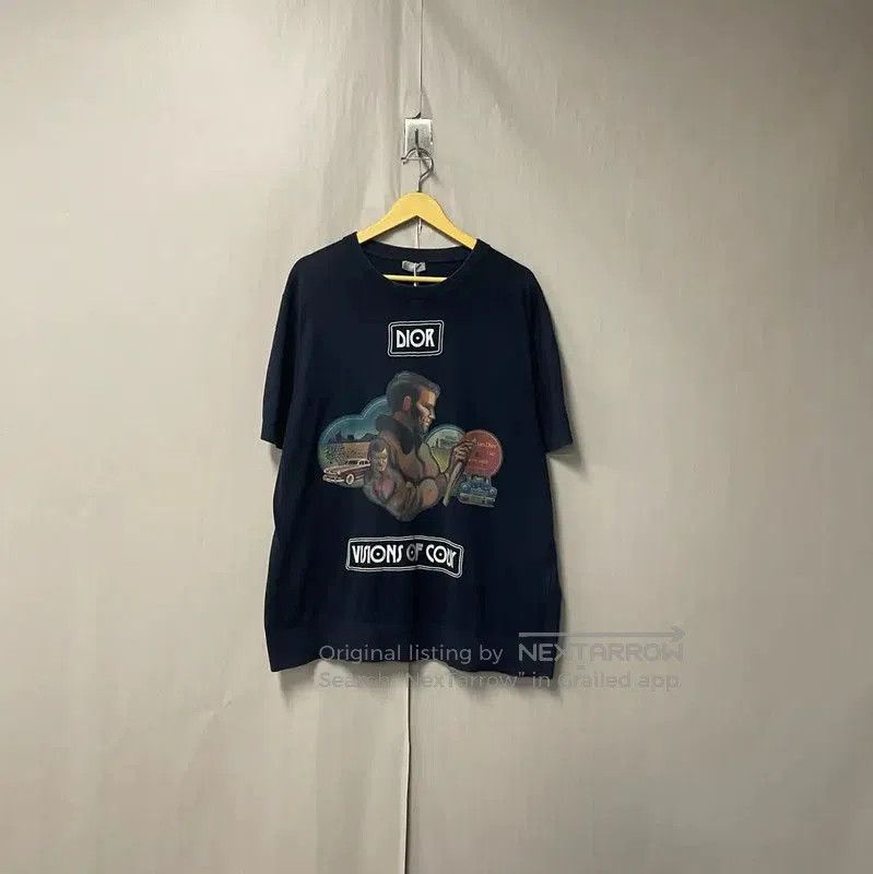 Dior Dior XL Navy Cotton Graphic T-Shirt . Size US XL / EU 56 / 4 - 1 Thumbnail