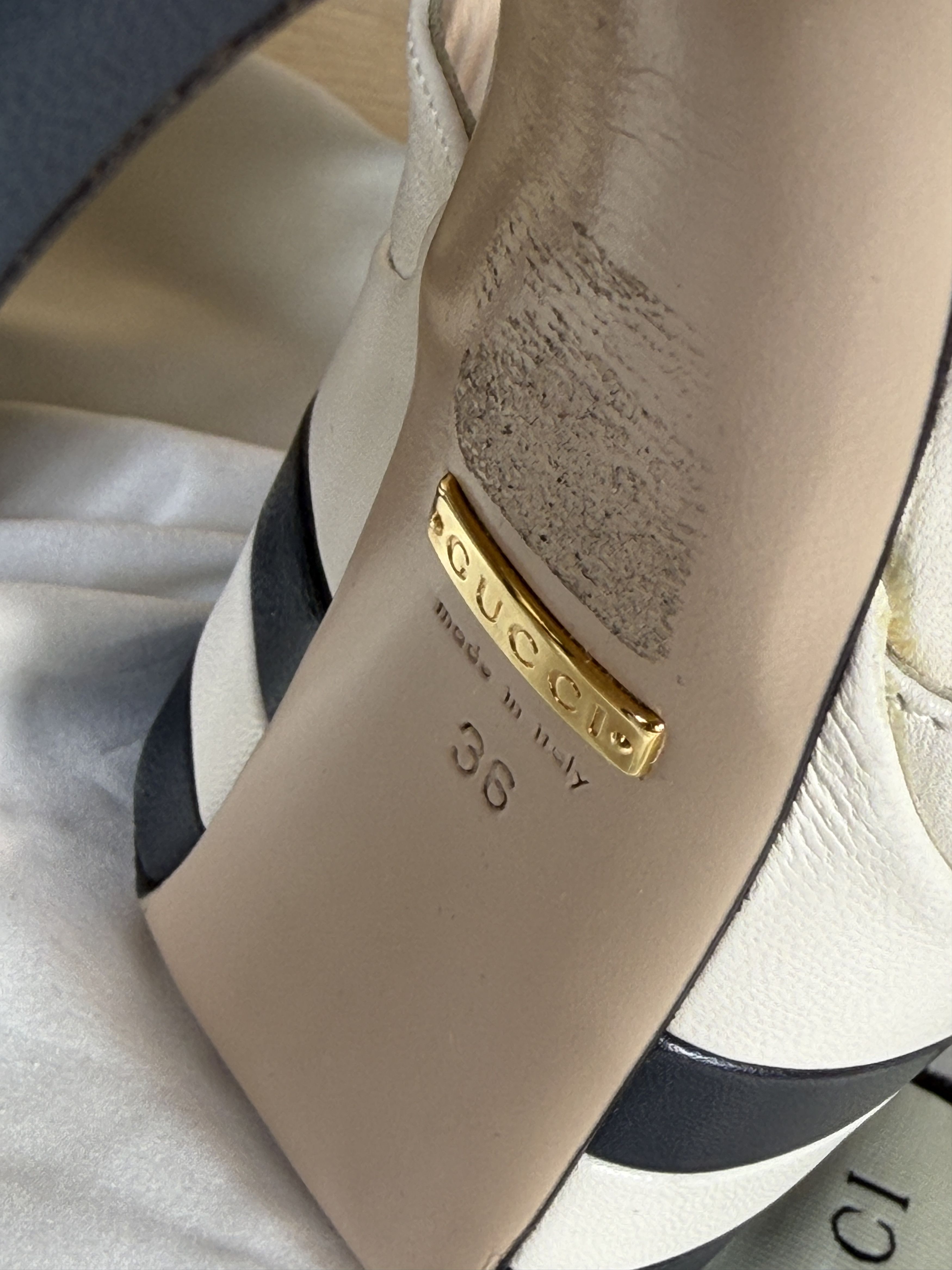 Gucci Gucci angel striped platform T strap sandal size 36 Size US 6 / IT 36 - 4 Thumbnail