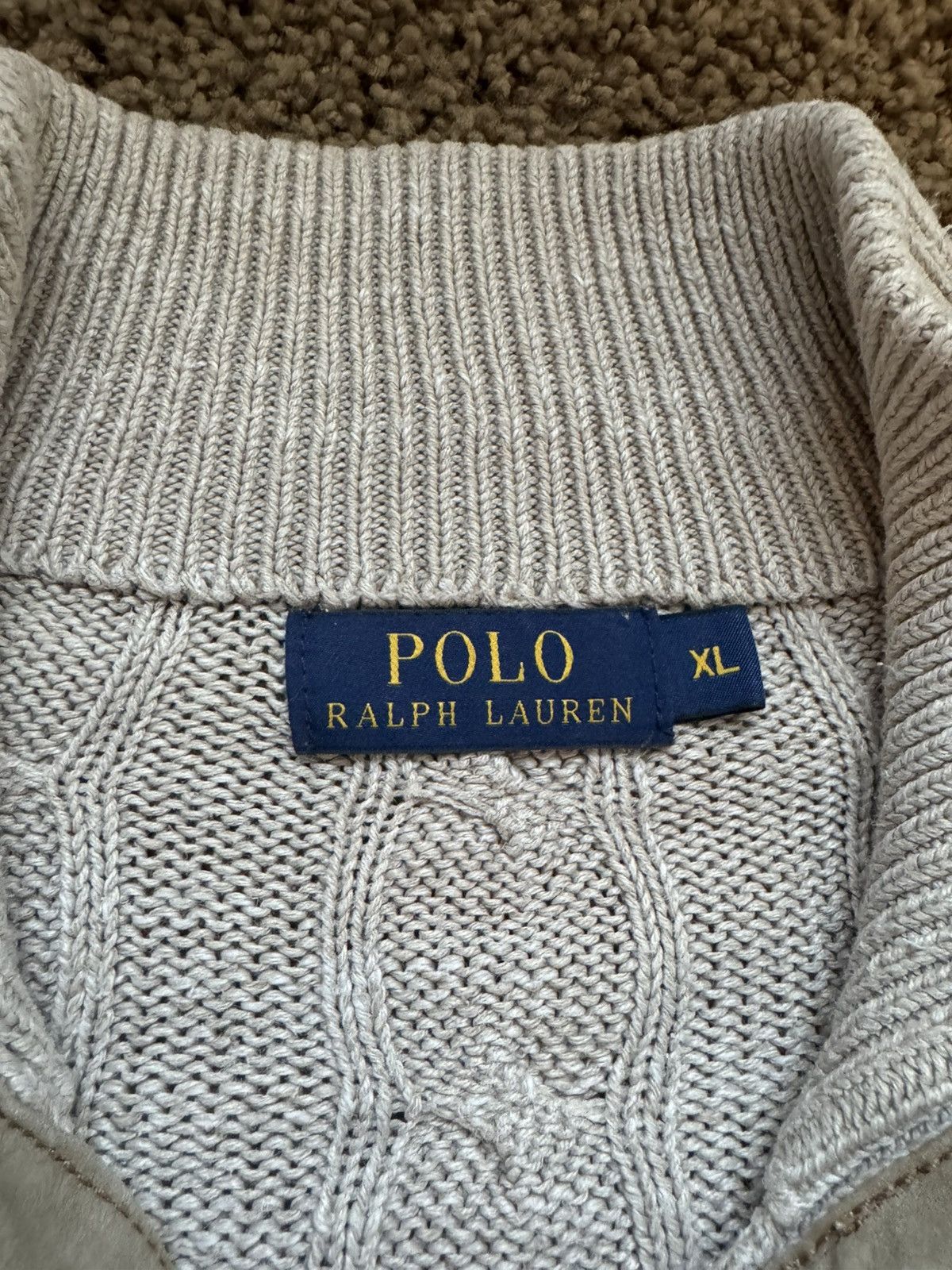 Polo Ralph Lauren Polo Ralph Lauren cable knit quarter button sweater Size US XL / EU 56 / 4 - 2 Thumbnail
