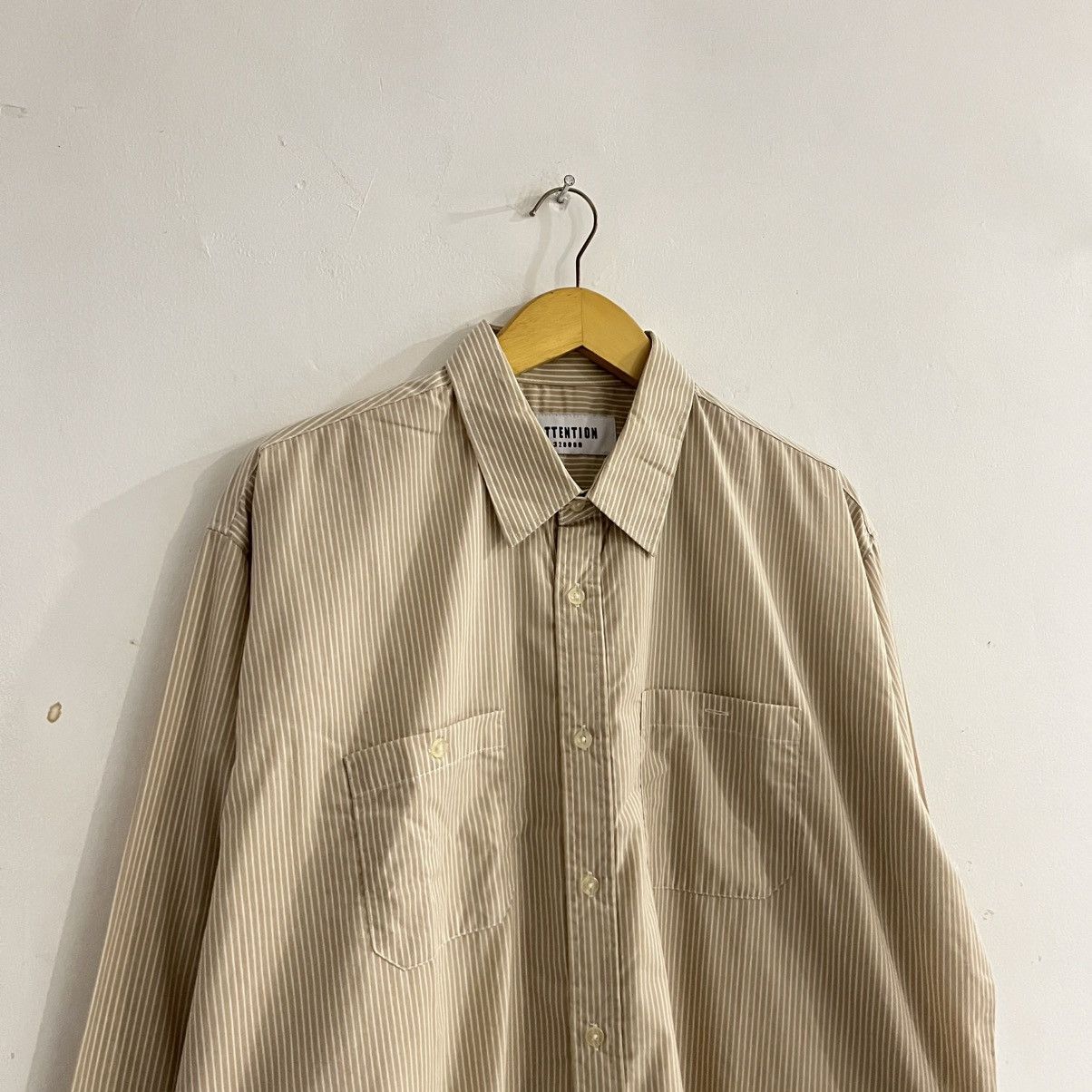 Japanese Brand Attention - Striped Longsleeve Button Up Size US XL / EU 56 / 4 - 3 Thumbnail
