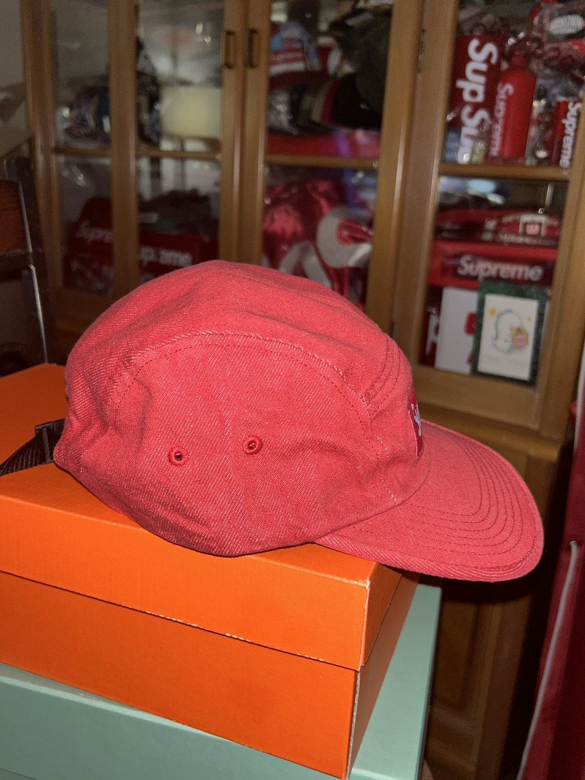 Supreme Supreme Denim Camp Cap Red SS18 NEW WITH TAGS Size ONE SIZE - 5 Thumbnail