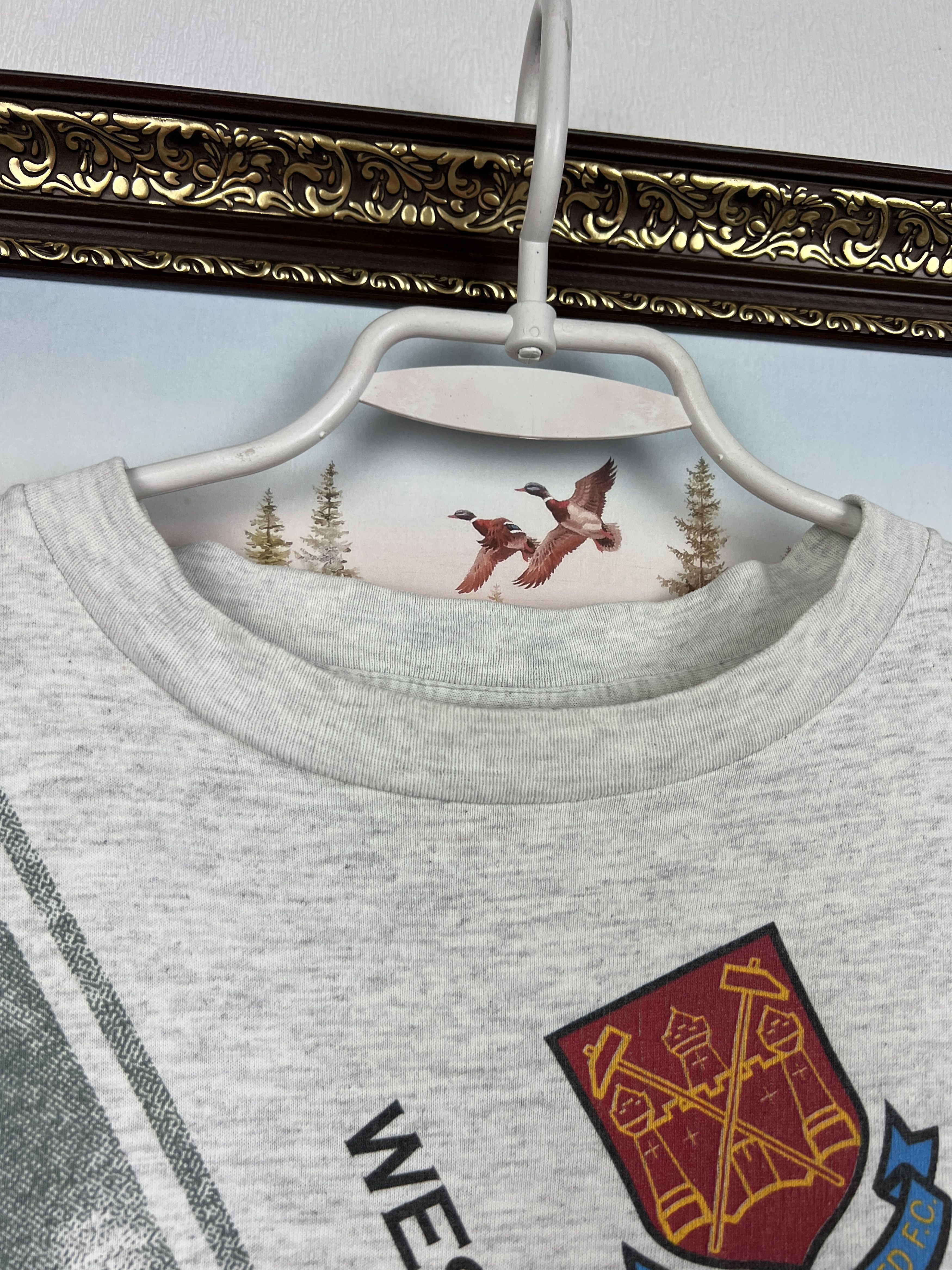 Vintage West Ham United Football Shirt Over Print Soccer Jersey Size US L / EU 52-54 / 3 - 6 Thumbnail