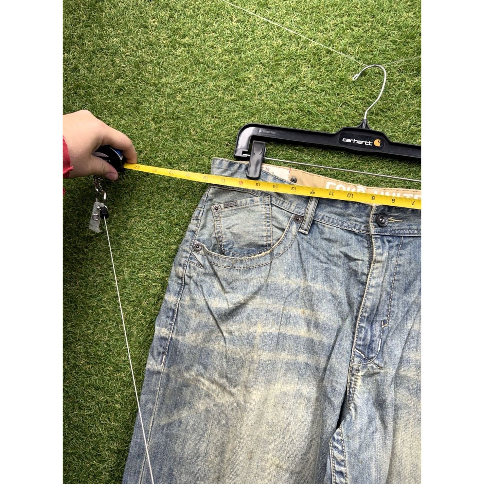 Ecko Unltd. VINTAGE Ecko Unltd Jeans Mens 36 Baggy Fit Skater Wide Leg Grunge 90s Denim Blue Cotton 5-Pocket Relaxed Mens Jeans Size US 36 / EU 52 - 5 Thumbnail