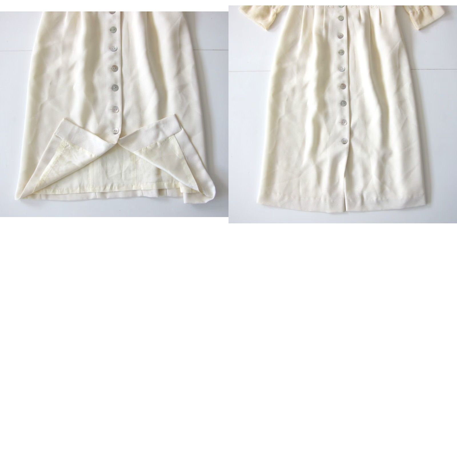 Vintage VINTAGE Cynthia Howie Maggy Boutique Shirt Dress 4/S Ivory Lace Embroidered Button Down Midi Shirt Dress Womens Size S / US 4 / IT 40 - 8 Thumbnail