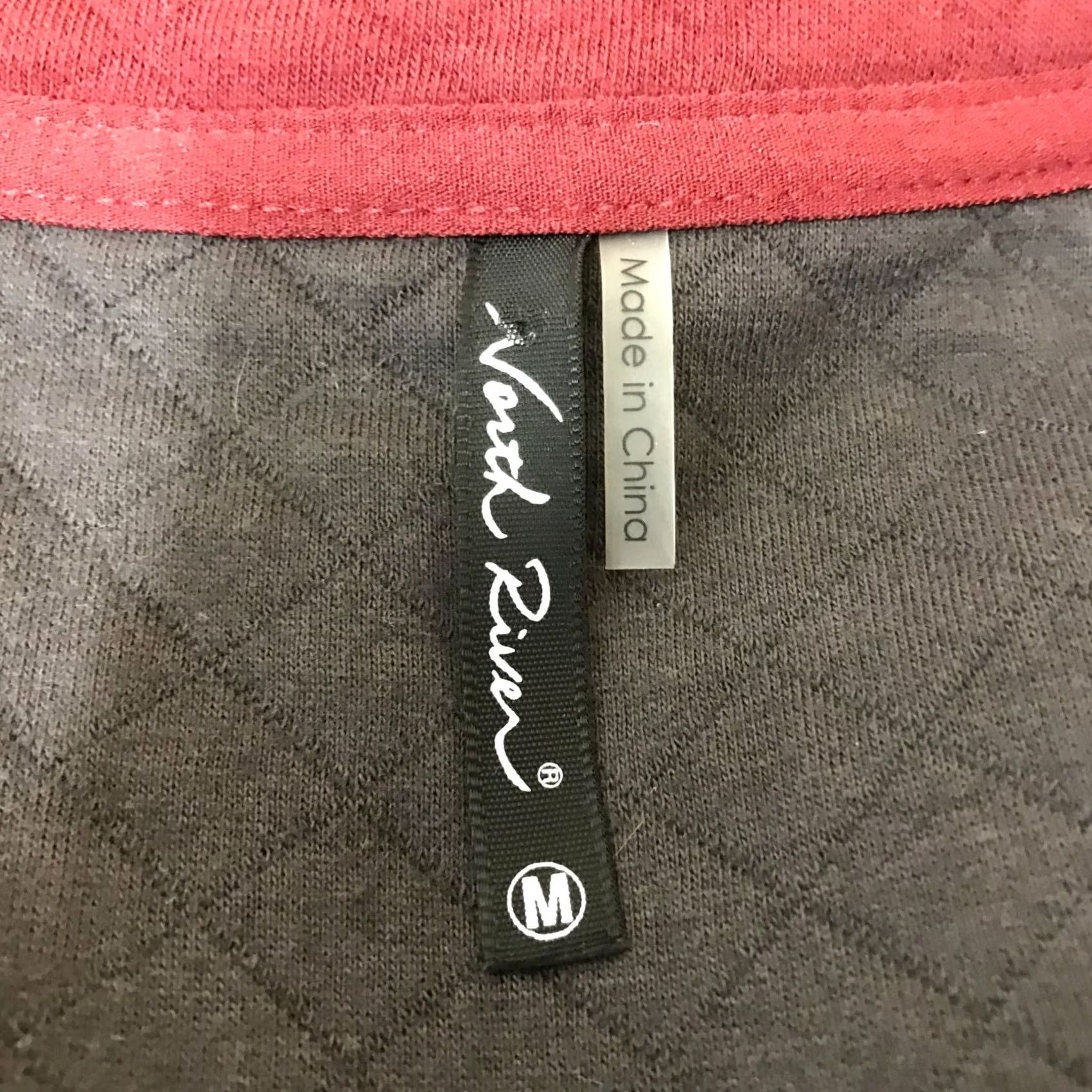Vintage NORTH RIVER MEN'S M GRAY QUILTED LONG SLEEVE SNAP PULLOVER SWEATSHIRT Size US M / EU 48-50 / 2 - 7 Thumbnail