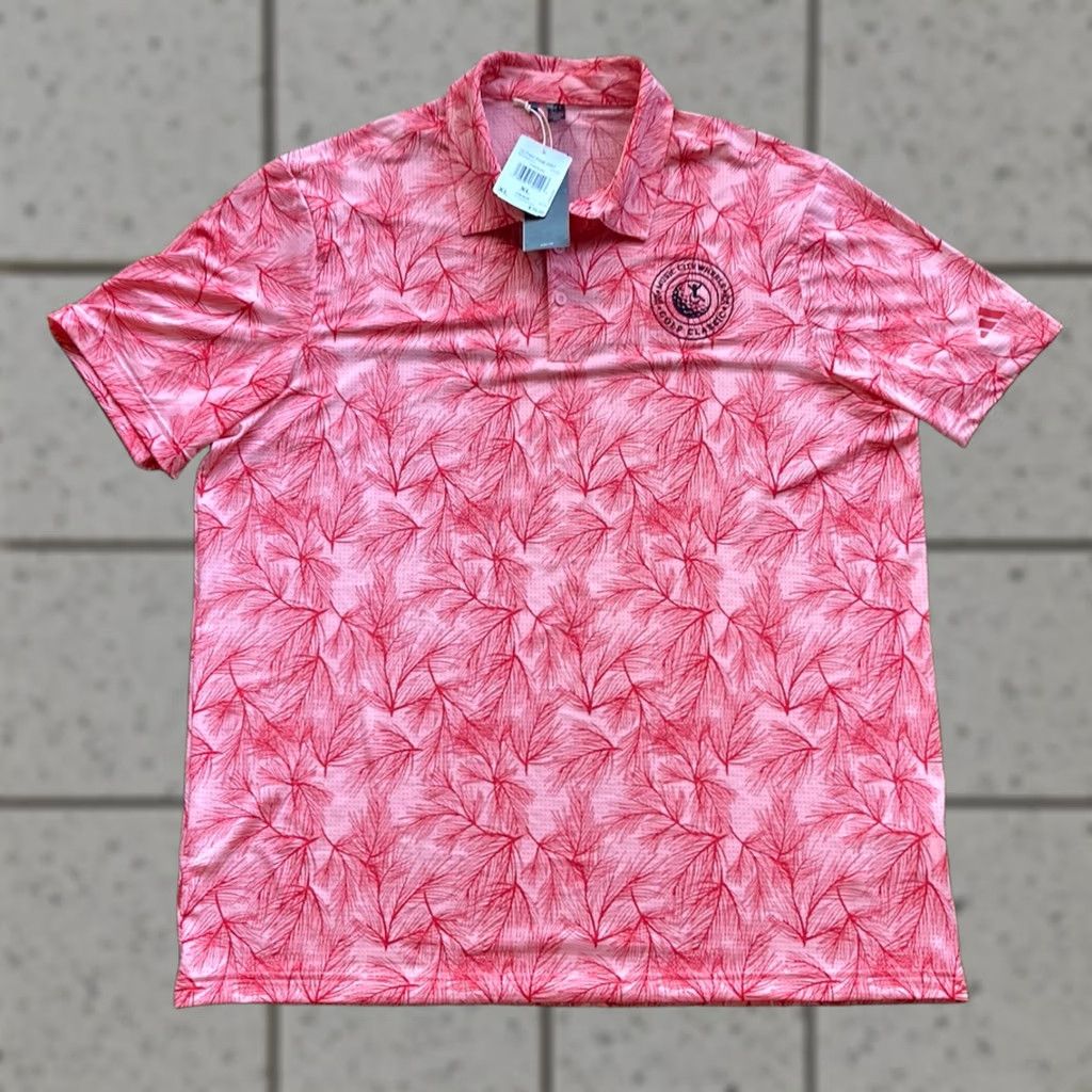 Adidas adidas Polo Shirt Mens XL Red Floral AOP Golf Performance Music City Wheels Size US XL / EU 56 / 4 - 1 Thumbnail