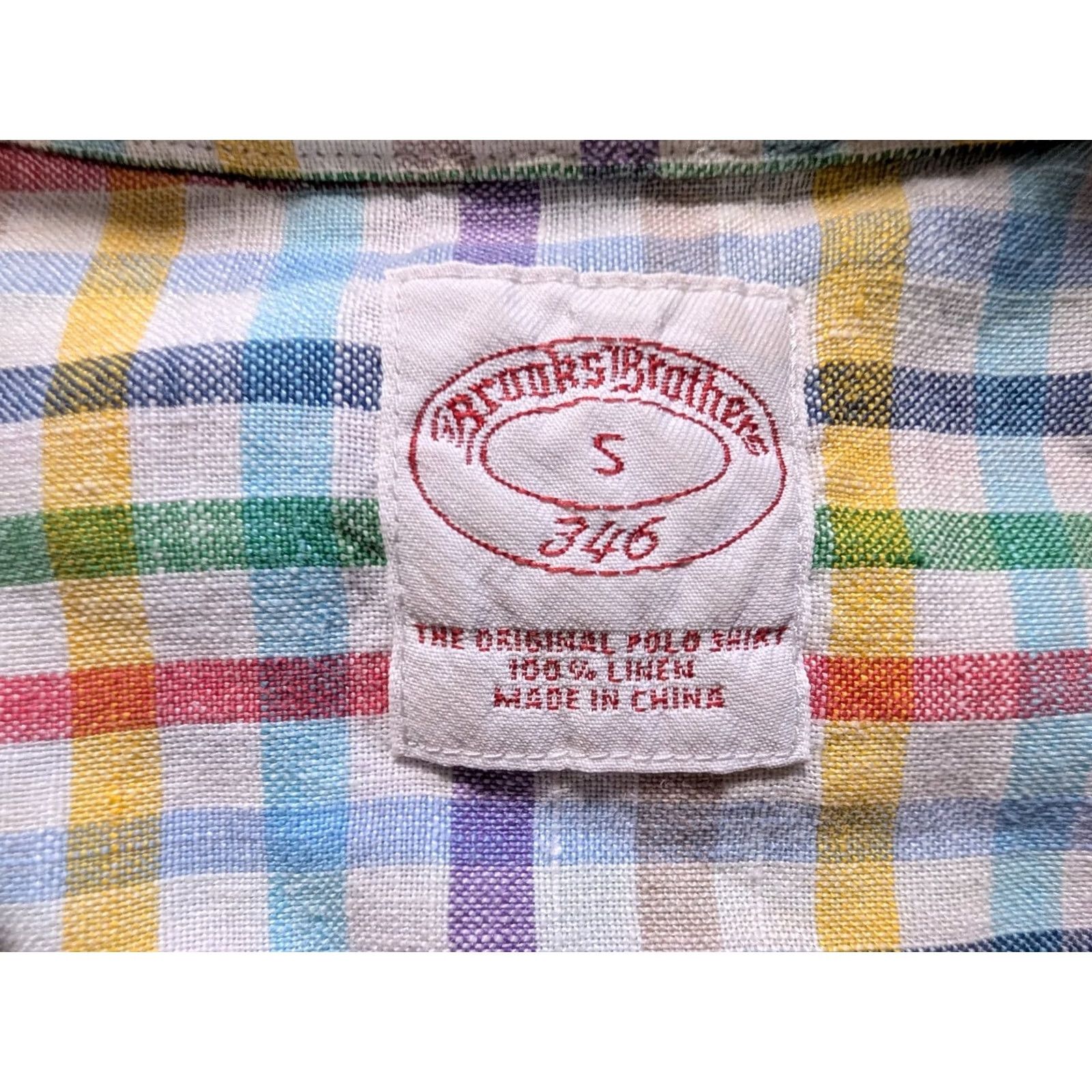 Brooks Brothers Brooks Brothers Shirt Men's S Multicolor Striped Linen Button-Down Crewneck? Size US S / EU 44-46 / 1 - 3 Thumbnail