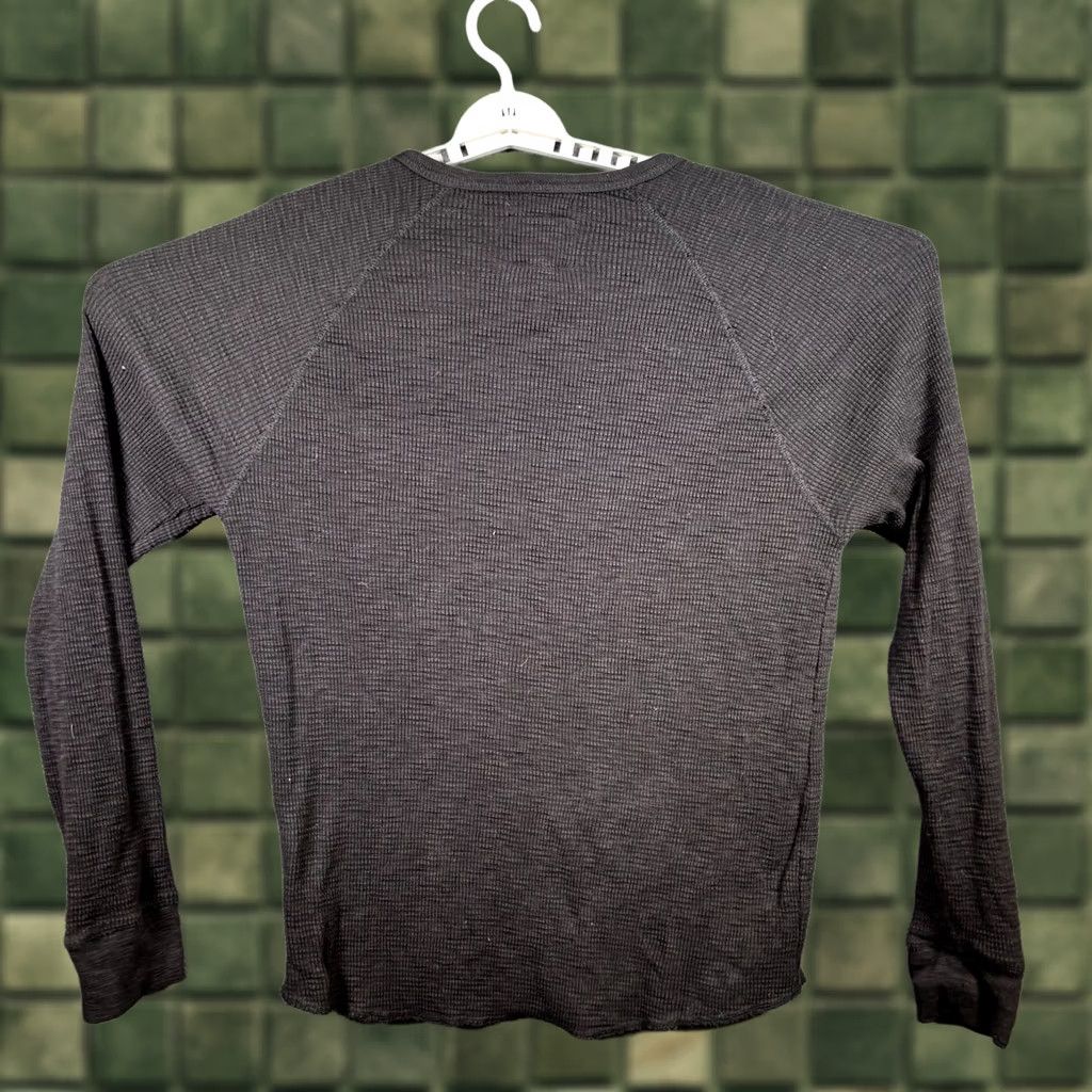 Lucky Brand Lucky Brand Thermal T-Shirt Men’s L Black Waffle Knitted Henley Raglan Sleeve Size US L / EU 52-54 / 3 - 1 Thumbnail