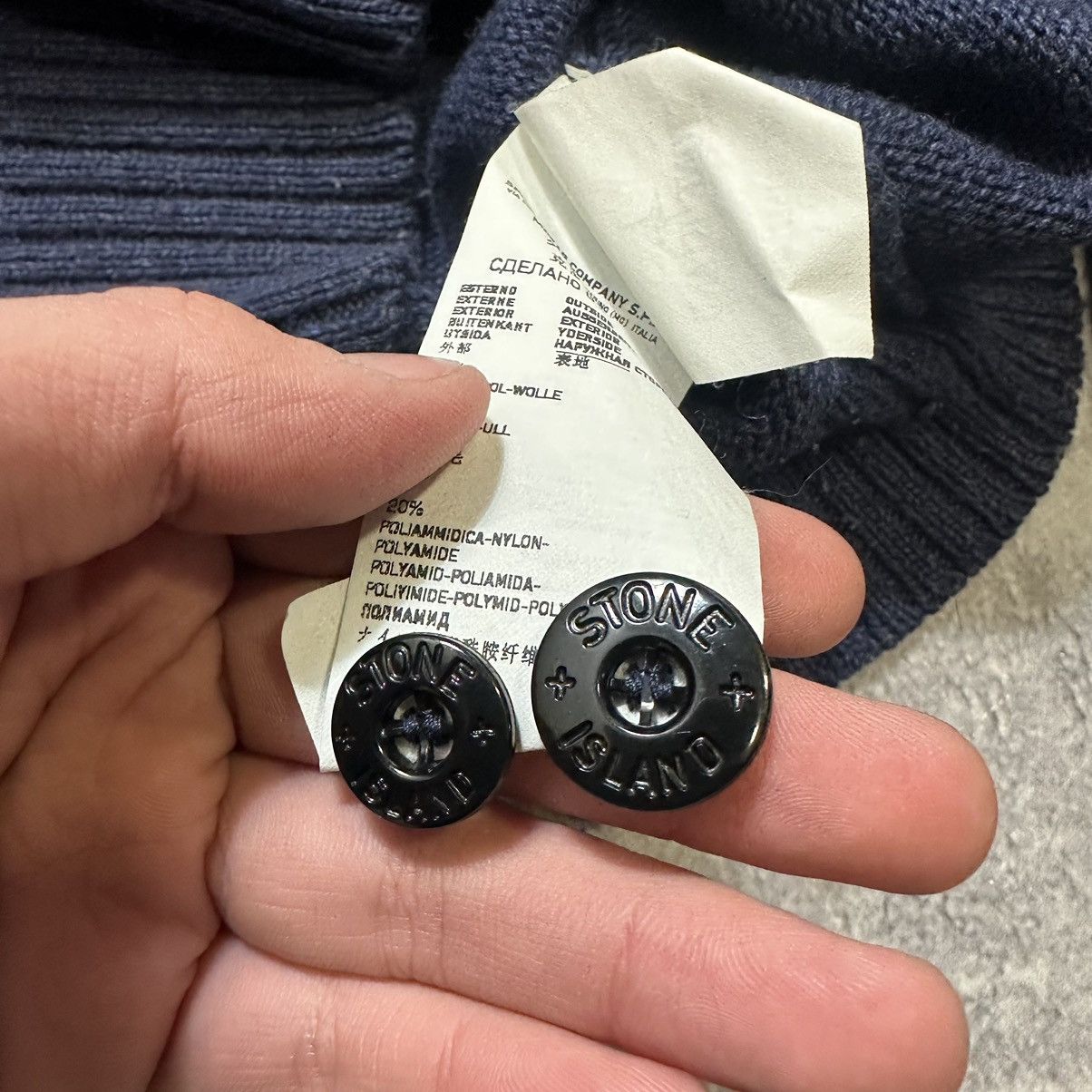 Stone Island × Vintage Vintage Stone Island sweater cardigan Size US M / EU 48-50 / 2 - 8 Thumbnail