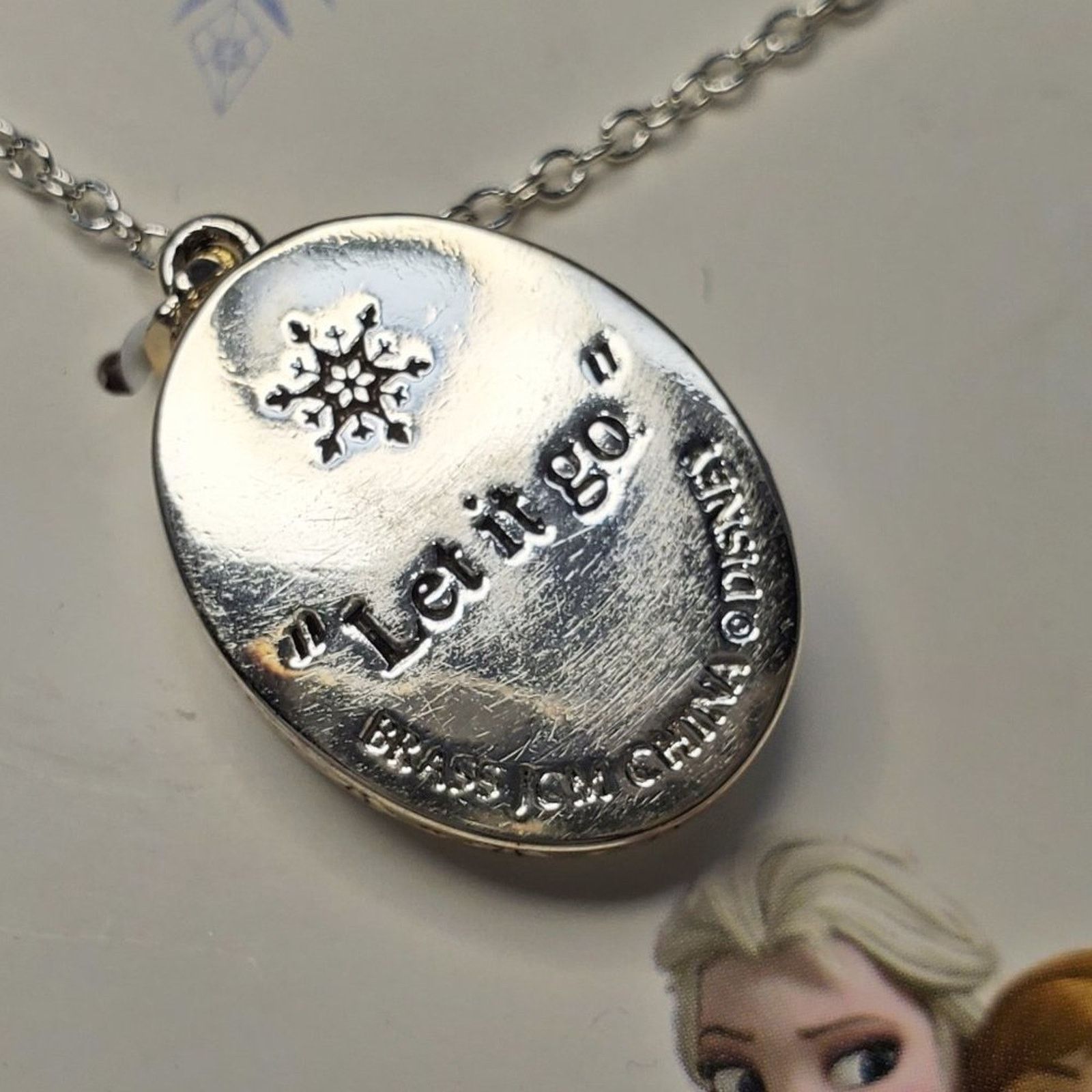 Disney Disney Frozen Elsa Shaker Necklace Silver Blue Snowflake Size ONE SIZE - 7 Thumbnail