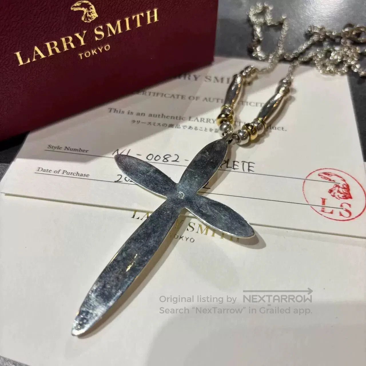 Larry Smith larry smith cross necklace with warranty card. Size ONE SIZE - 2 Thumbnail