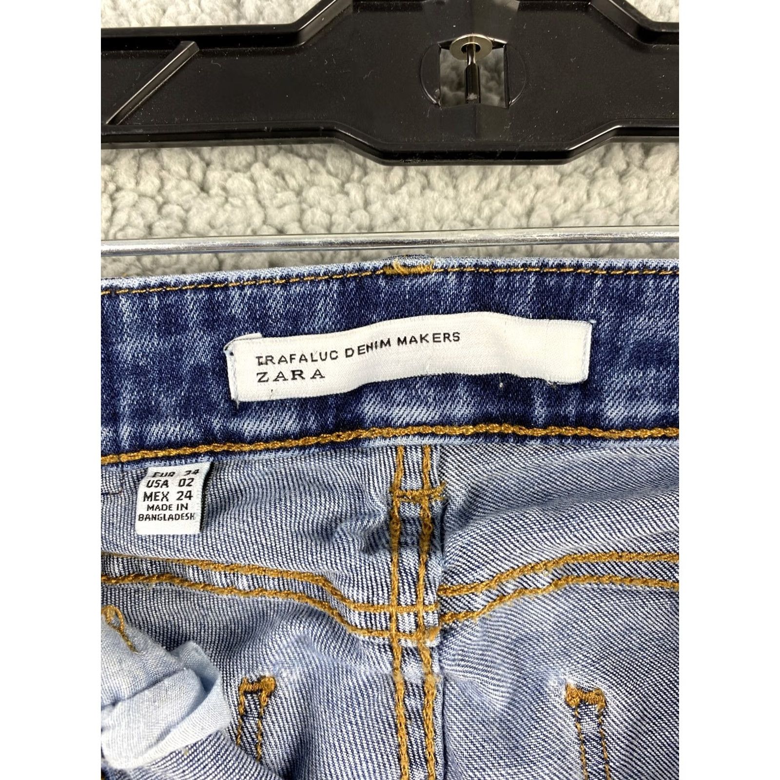 Zara Zara Jeans Skinny Ankle Women's Size 2 Dark Wash Denim Blue 5-Pocket Slim High Rise Cotton Blend Stretch Jeans Woman Regular 24in Inseam Value Size 26" / US 2 / IT 38 - 4 Thumbnail