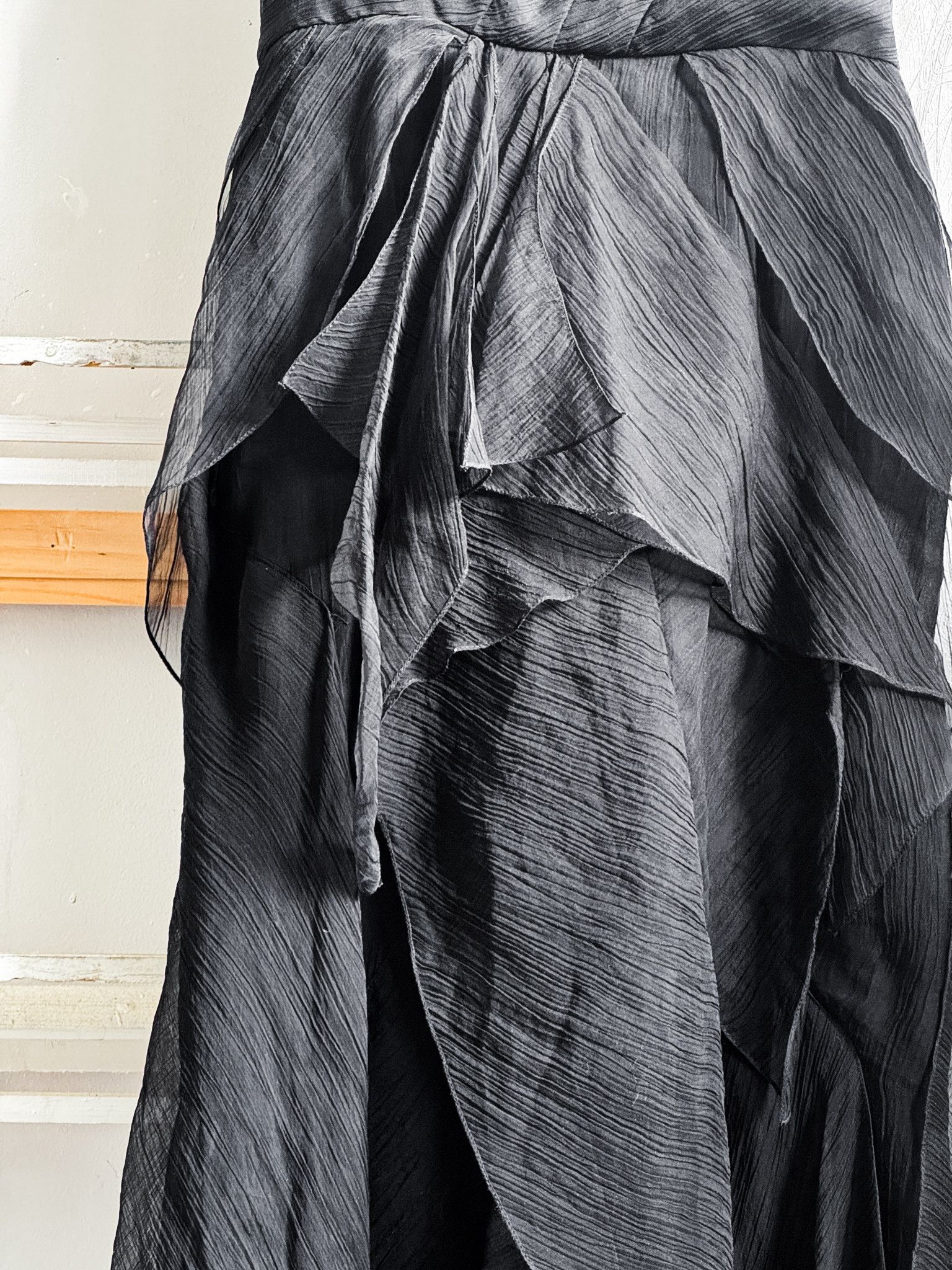 Oscar De La Renta Vintage Oscar de la Renta 100% Silk Black Gown Size M / US 6-8 / IT 42-44 - 2 Thumbnail
