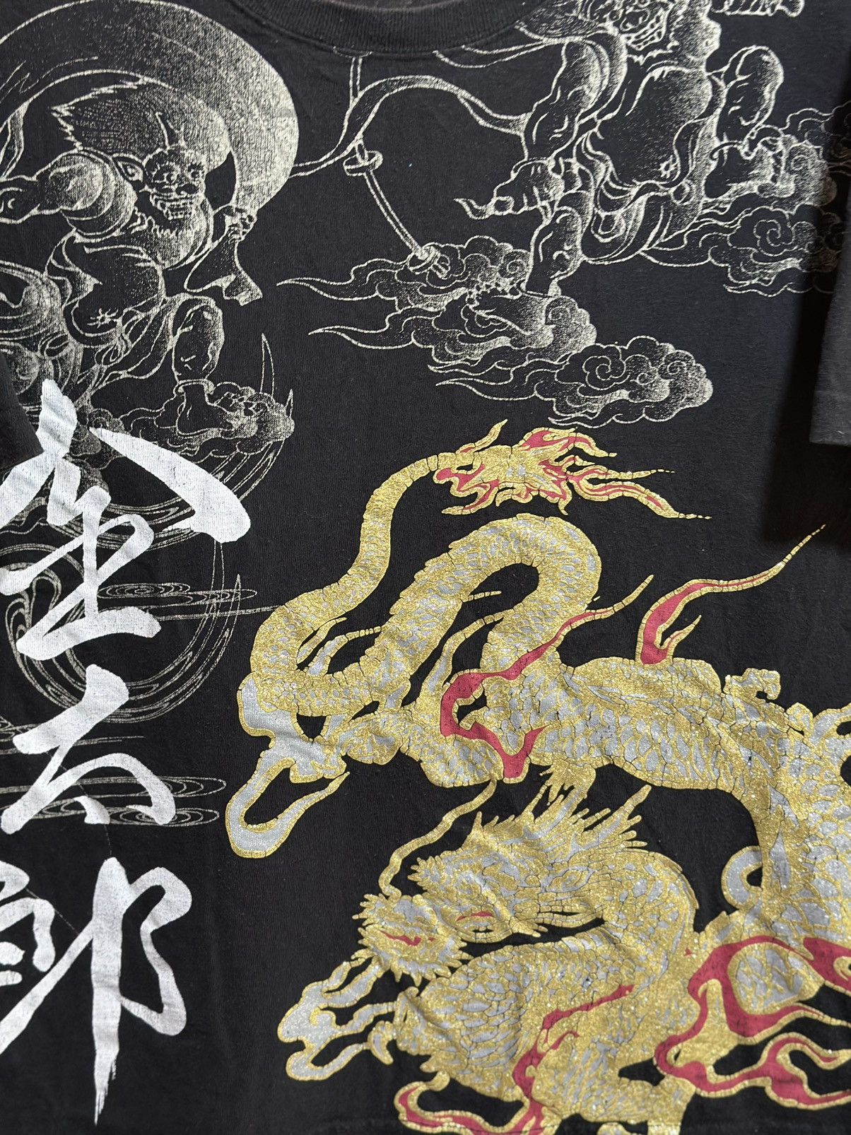 Japanese Brand Vintage Sukajan Dragon Faded Tee Size US L / EU 52-54 / 3 - 2 Thumbnail