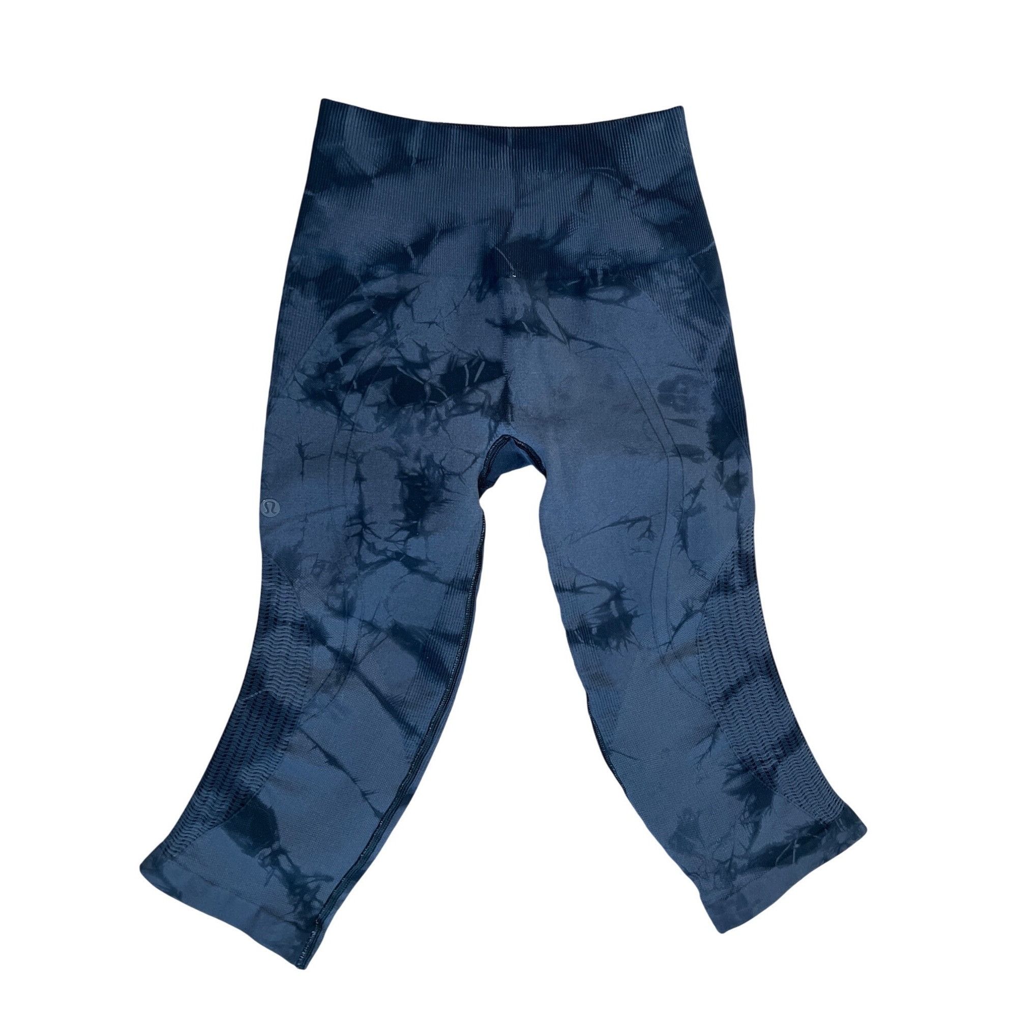 Lululemon 𝓛𝓾𝓵𝓾𝓵𝓮𝓶𝓸𝓷 Womens Blue Tie-Dye Ribbed Seamless High- Size 27" / US 4 / IT 40 - 2 Thumbnail