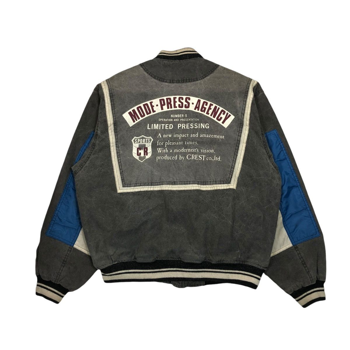 Japanese Brand 🔥VINTAGE FLY BOMBER JACKET CREST CO. BIG LOGO ISSEY MIYAKE Size US M / EU 48-50 / 2 - 1 Thumbnail