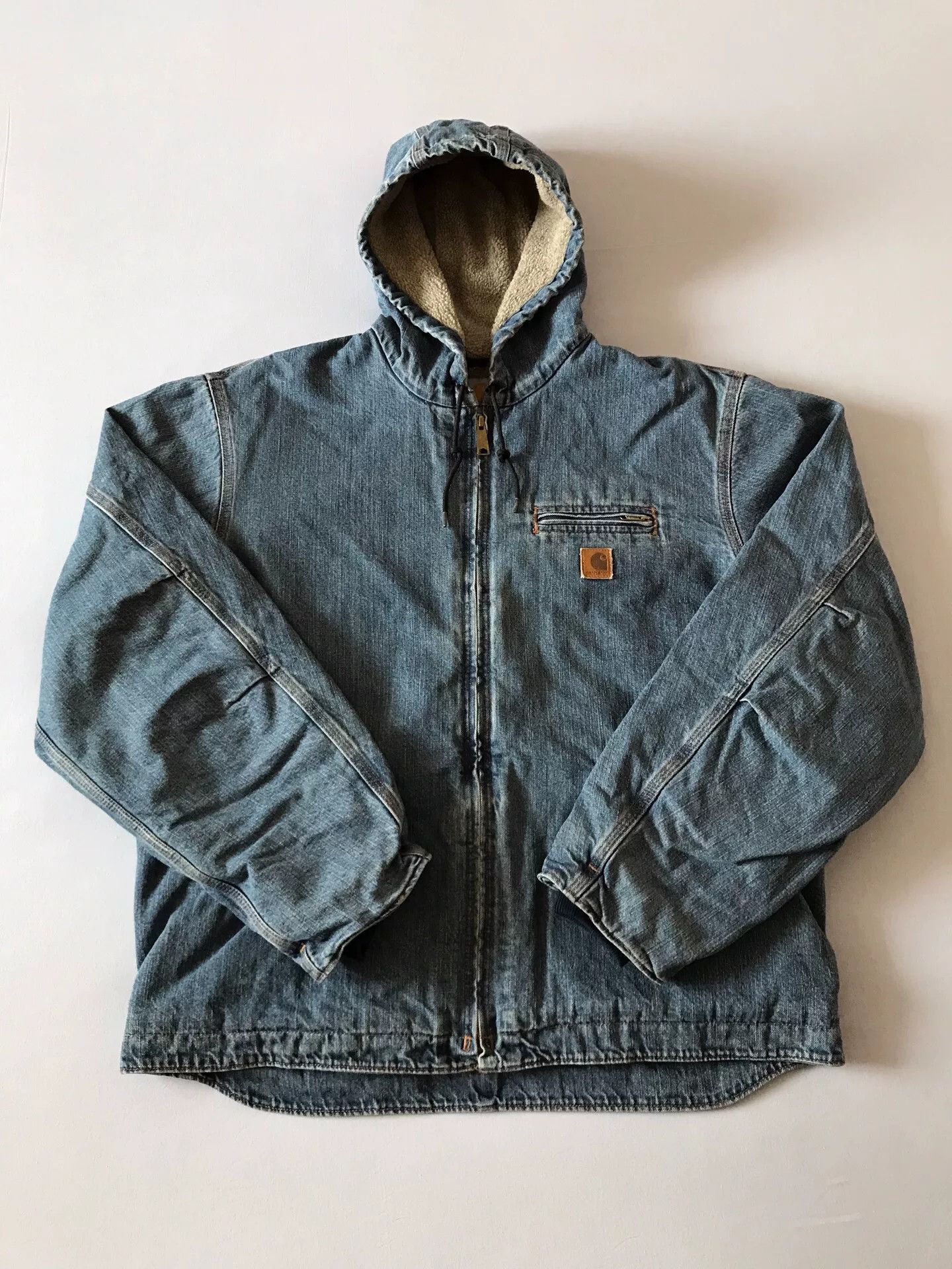 Carhartt Carhartt J239 Denim Hooded Jacket Size US XL / EU 56 / 4 - 1 Thumbnail