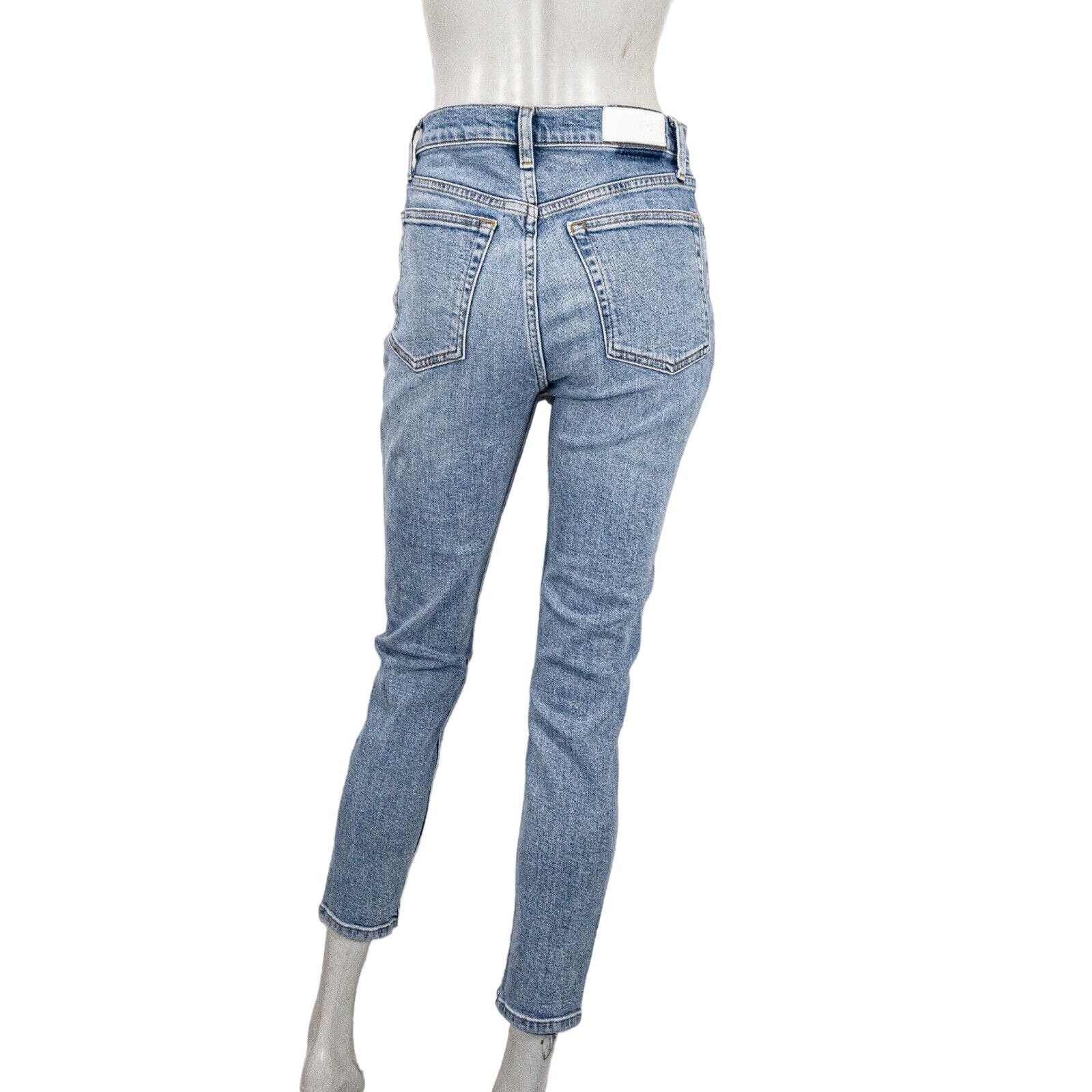 RE/DONE RE/DONE 90s High Rise Ankle Crop Denim Jeans Mid 90s blue Size 28" / US 6 / IT 42 - 2 Thumbnail