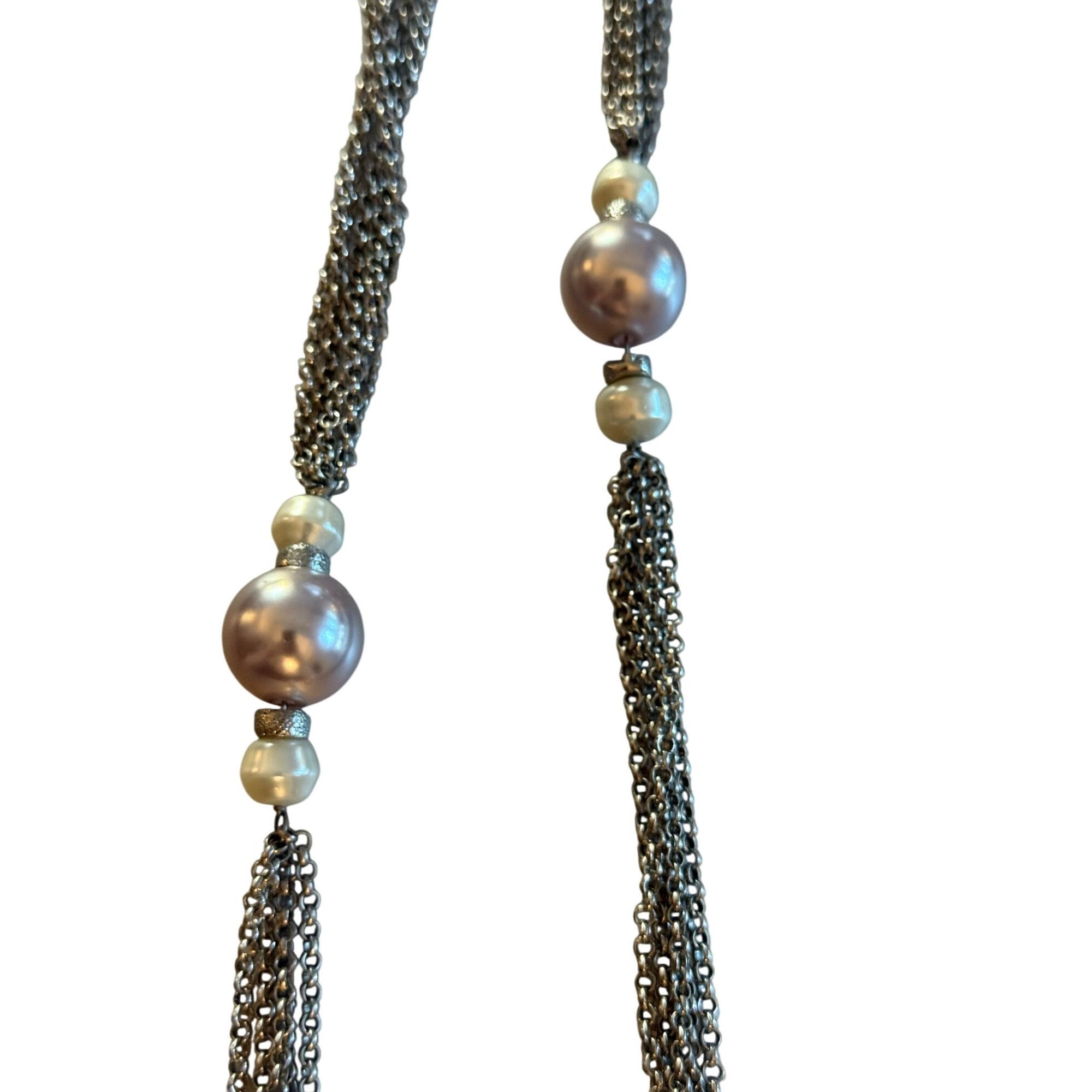 Talbots Signed Talbots Multi-Strand Silver-Tone Chain Necklace With Size ONE SIZE - 2 Thumbnail