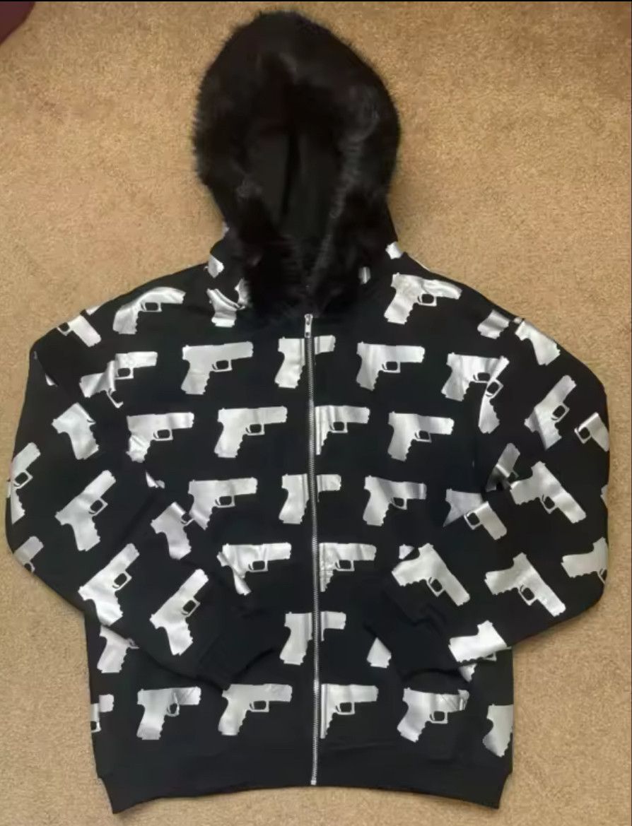 High Street Fashion Punk Y2K Dark Retro Pistol Hoodies