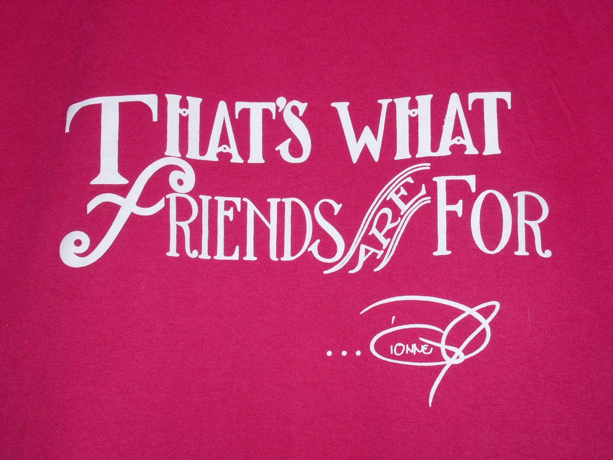 Fruit Of The Loom Dionne Warwick That's What Friends Are For Single Stitched Size US L / EU 52-54 / 3 - 2 Thumbnail