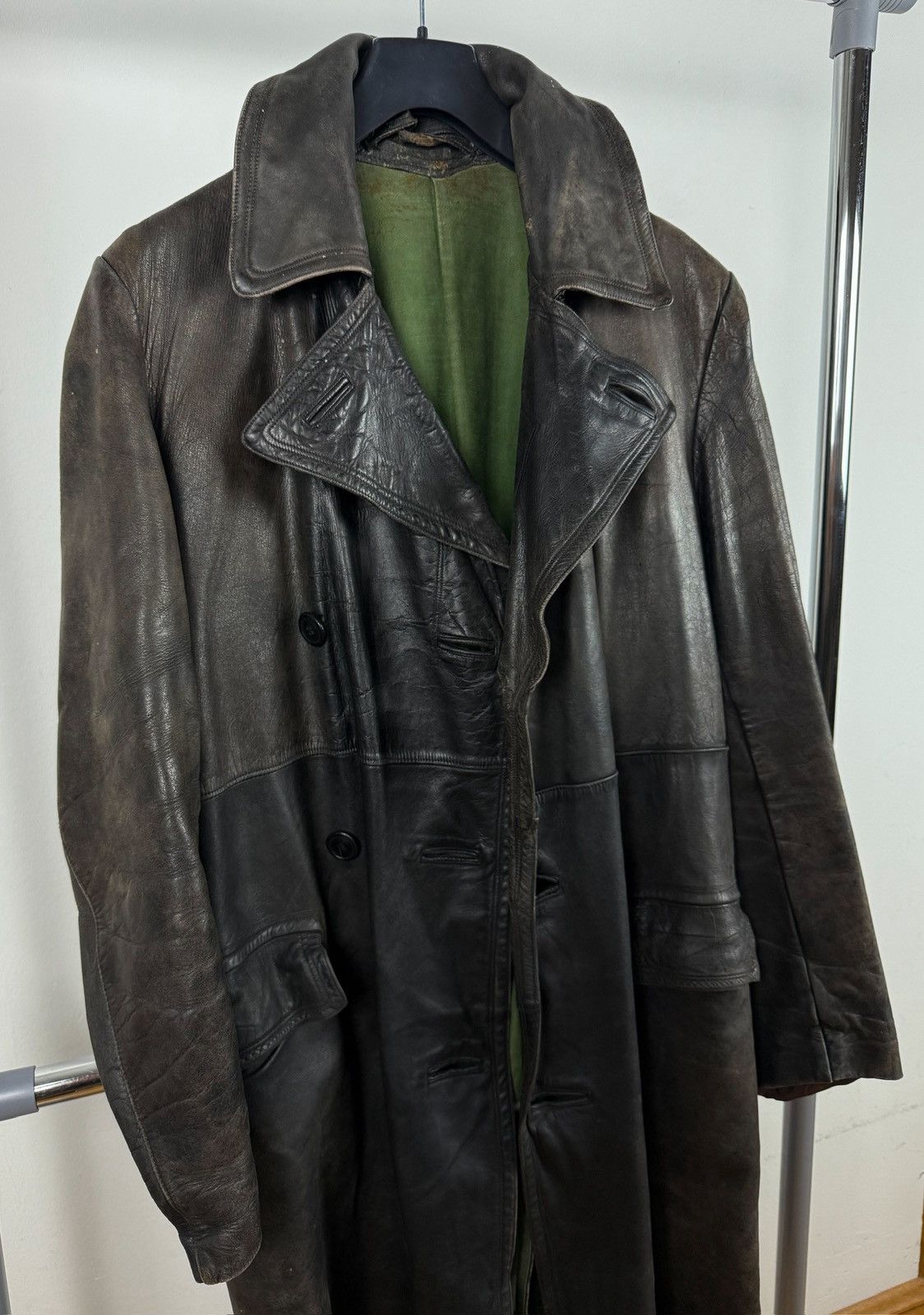 Vintage Vintage 1950s European Leather Trenchcoat Size US L / EU 52-54 / 3 - 2 Thumbnail
