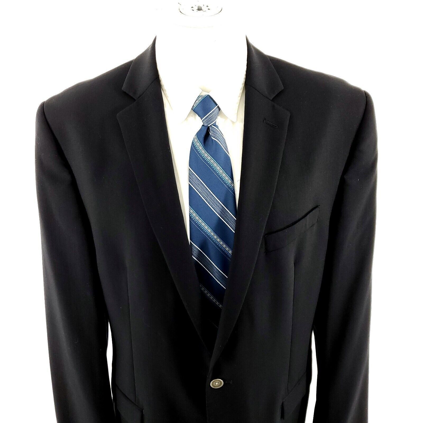 Calvin Klein Calvin Klein Wool 2 Silver Button Blazer 42L Or Slim 44L Bla Size 42L - 1 Thumbnail