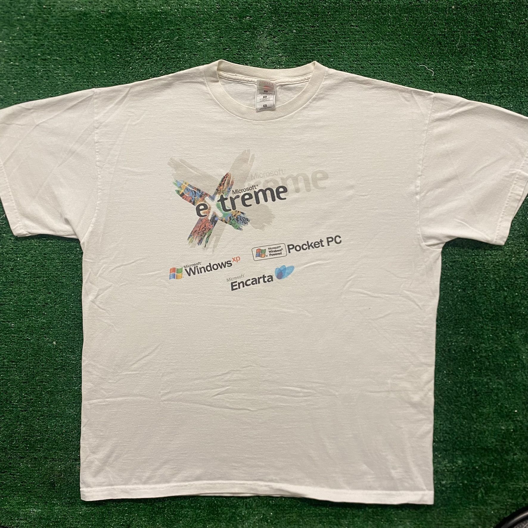 00s Windows XP Tシャツ マイクロソフト 企業 01年製 Microsoft Windows XP Print S/S Tee 白 XL 00s マイクロソフト