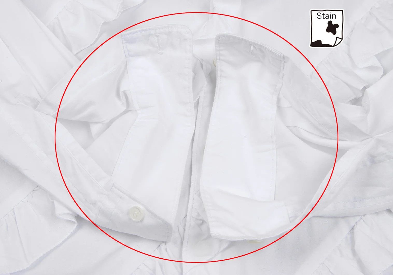 Comme des Garcons Homme Plus Bias Frill Cotton Shirt in White, Size XS Size US XS / EU 42 / 0 - 8 Thumbnail