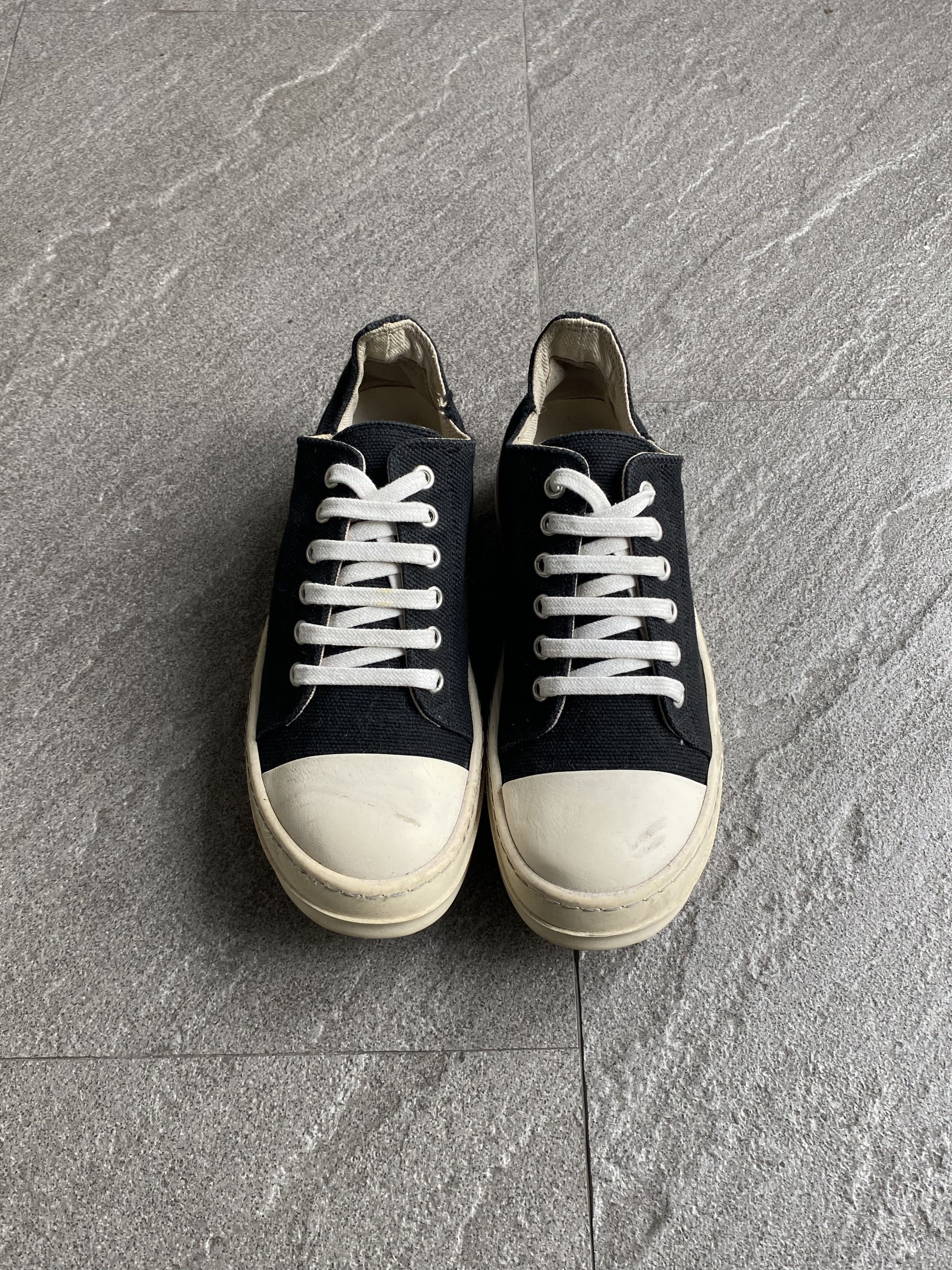 Rick Owens Drkshdw Rick Owens DRKSHDW Low Ramones Black Canvas Size US 5.5 / IT 35.5 - 7 Thumbnail