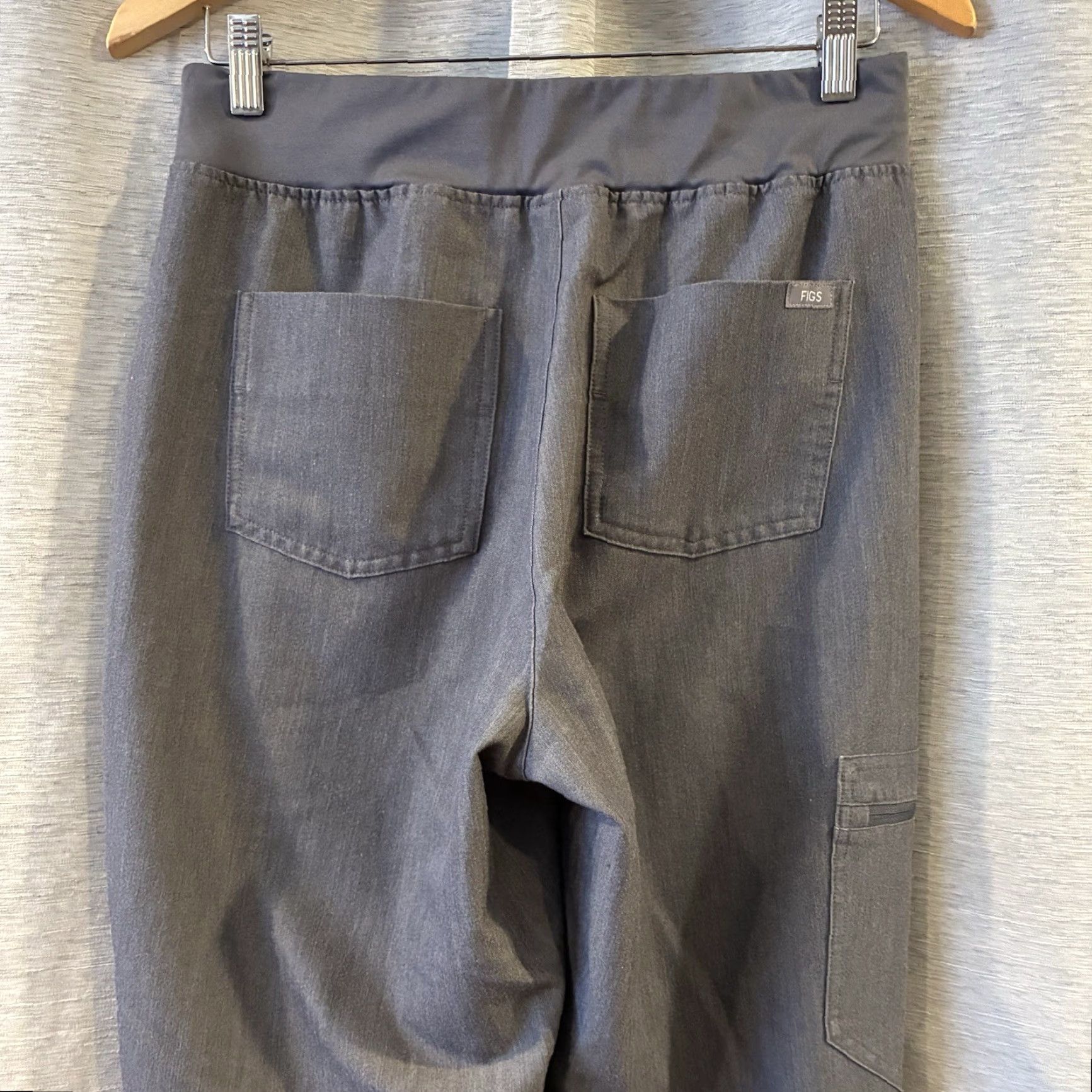 Vintage FIGS Scrub Pants Women Medium Gray Zamora Jogger High Waist Technical Collection Size 32" / US 10 / IT 46 - 4 Thumbnail
