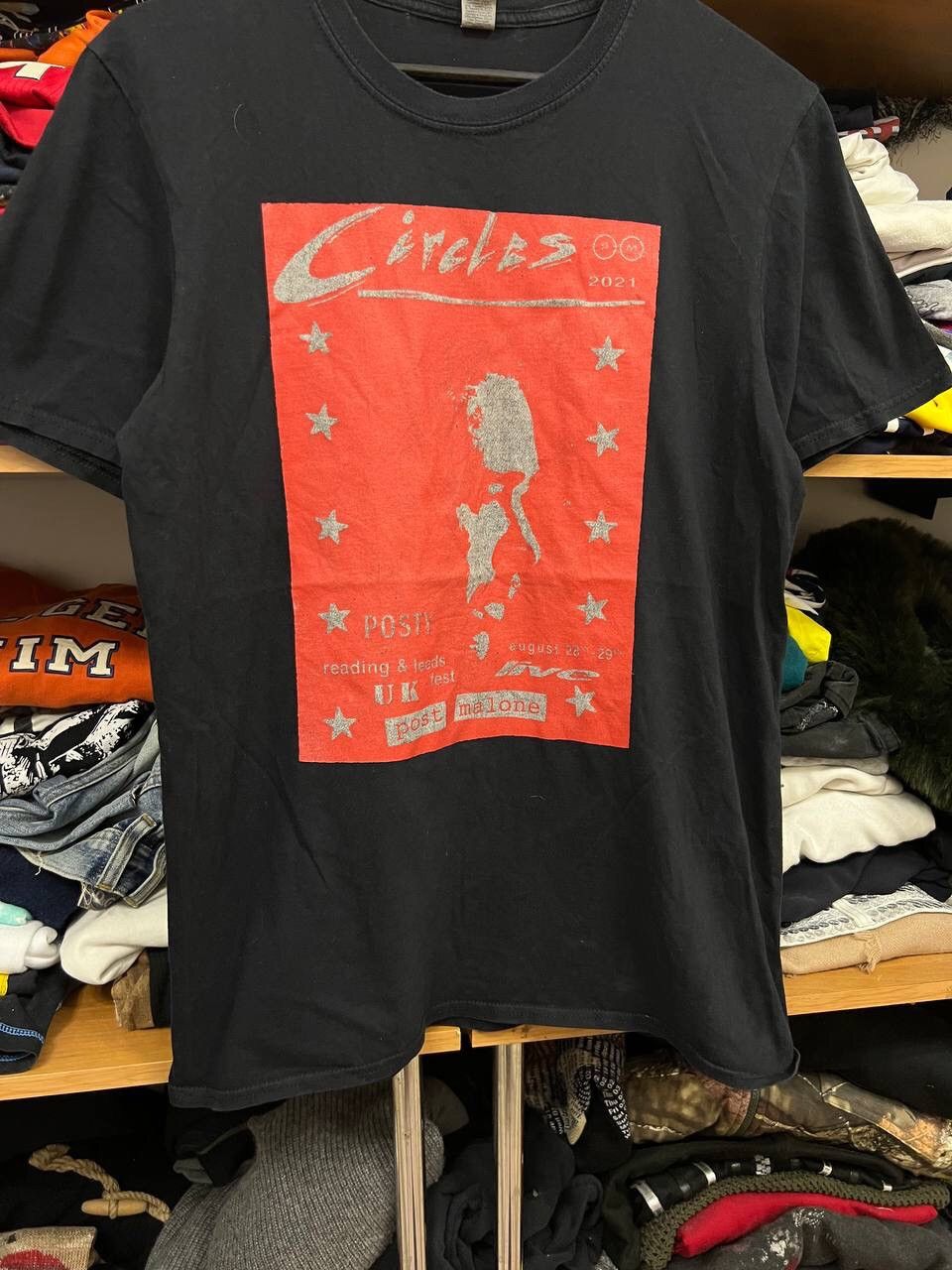 Rap Tees × Vintage Posty Co Circles Tour Merch T-Shirt Black Size US M / EU 48-50 / 2 - 4 Thumbnail
