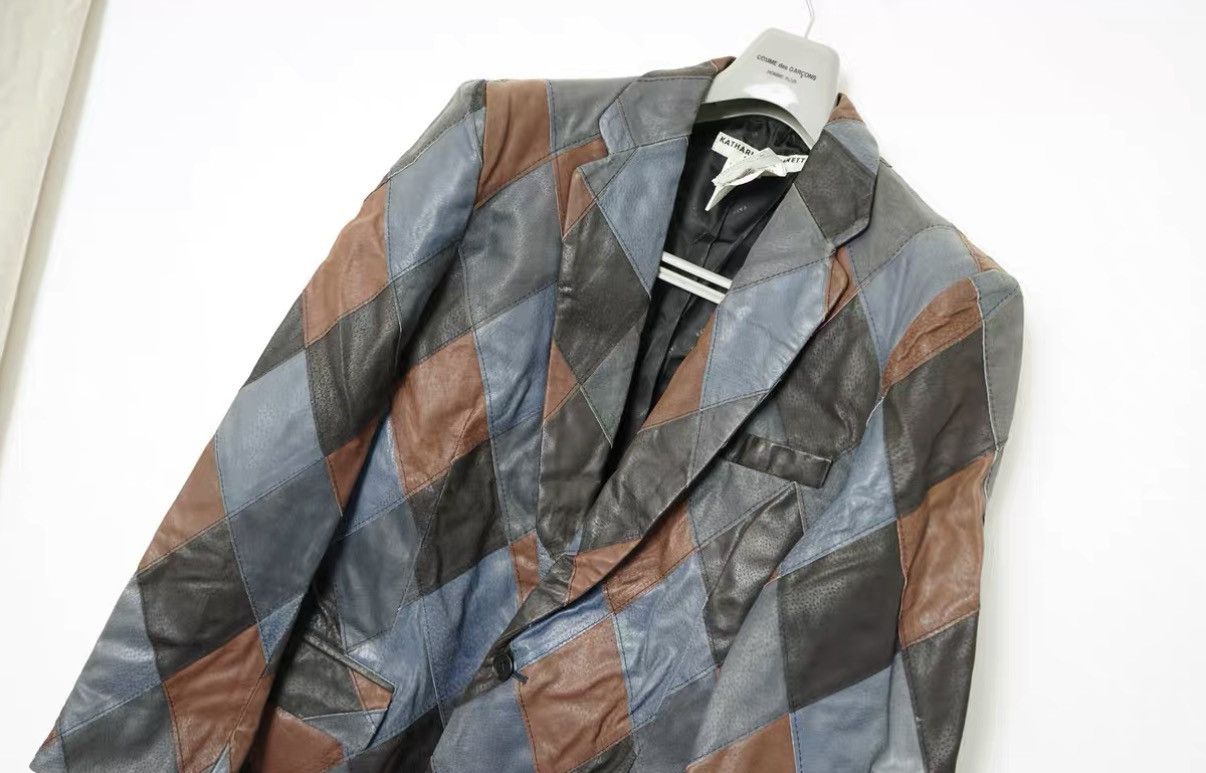 Katharine Hamnett London Katharine Hamnett Argyle Panel Leather Jacket Size US M / EU 48-50 / 2 - 3 Thumbnail
