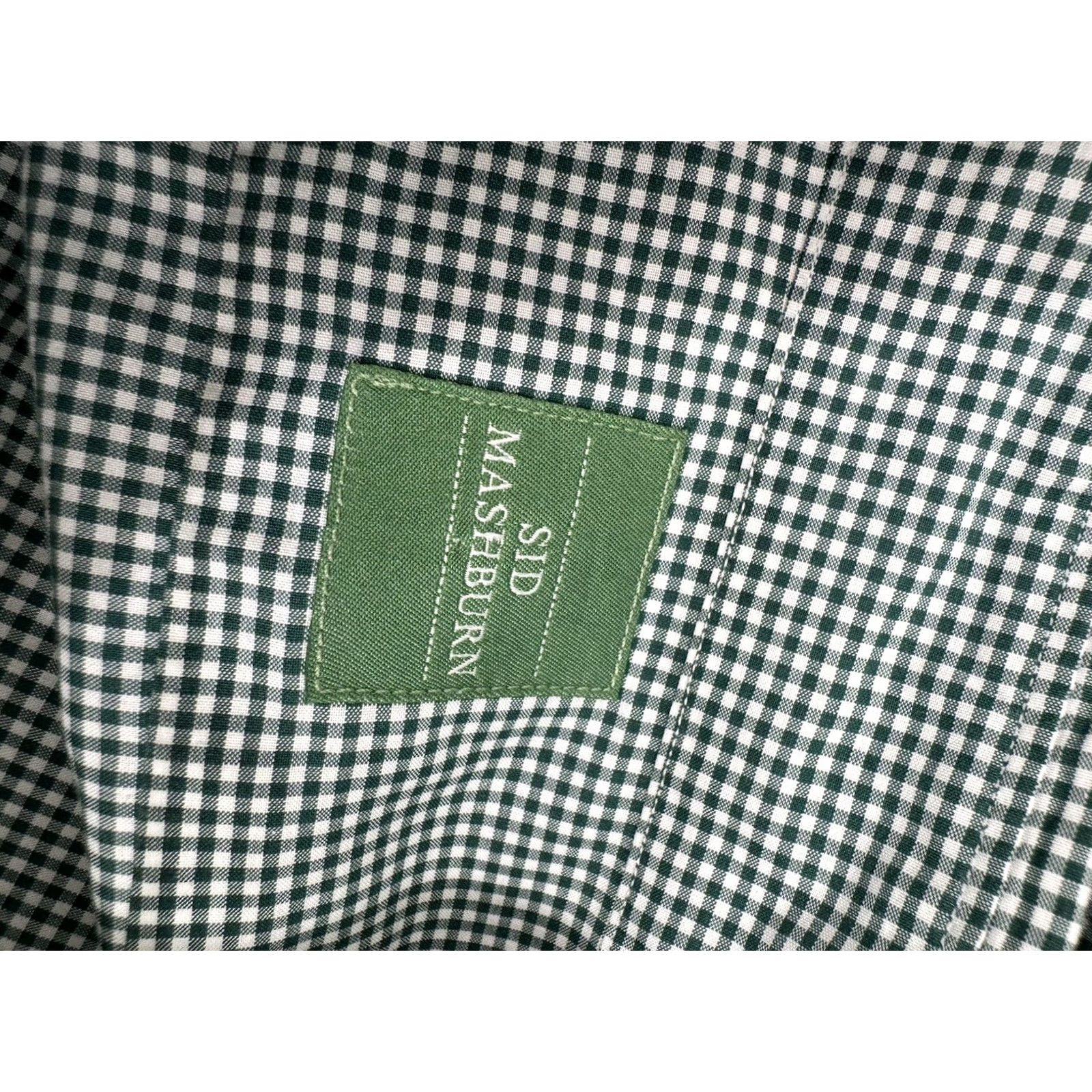 Sid Mashburn Sid Mashburn Plaid L Shirt Mens Long Sleeve Button-Up Green White Check Shirt Size US L / EU 52-54 / 3 - 5 Thumbnail