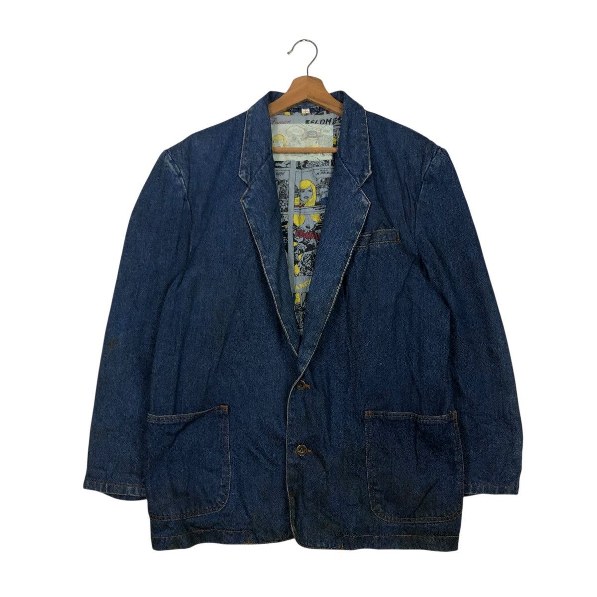 Hysteric Glamour 🔥VINTAGE CHORE WORK DENIM JACKET CARTOON BLANKET 1996 Size US M / EU 48-50 / 2 - 4 Thumbnail