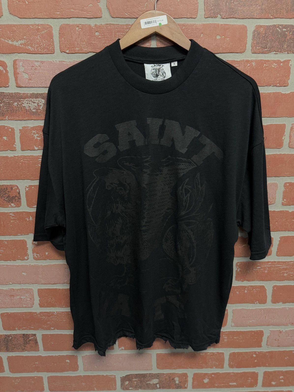 Saint Vanity Saint Vanity Monochromatic Tee Shirt Black Size Small (NEW) Size US S / EU 44-46 / 1 - 1 Thumbnail