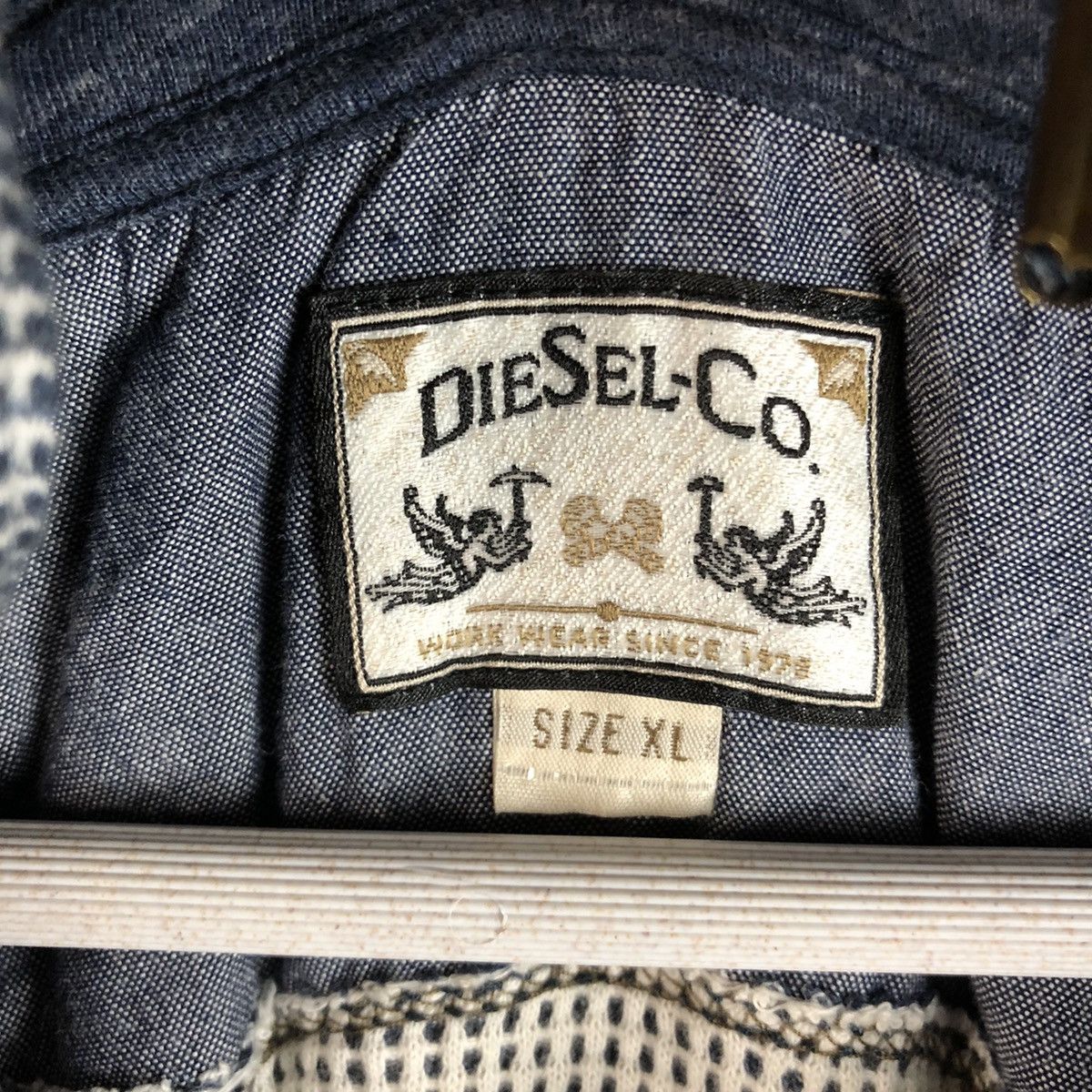 Diesel Diesel.Co Blue faded vintage worn sweater Hoodie #7447 Size US XL / EU 56 / 4 - 7 Thumbnail