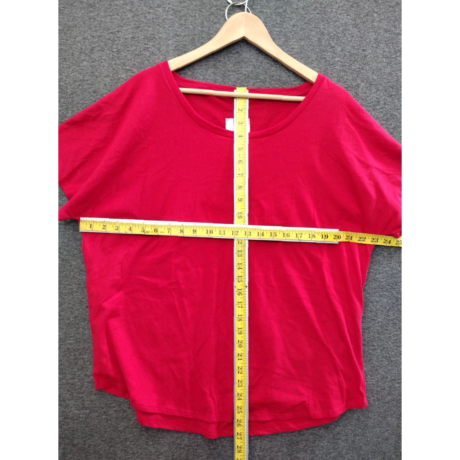 IDEA Ideal T-Shirt Women’s XXL Red Short Sleeve Round Neck Cotton Blend Jersey Basic Solid Casual Womens Size XXL / US 16-18 / IT 52-54 - 4 Thumbnail