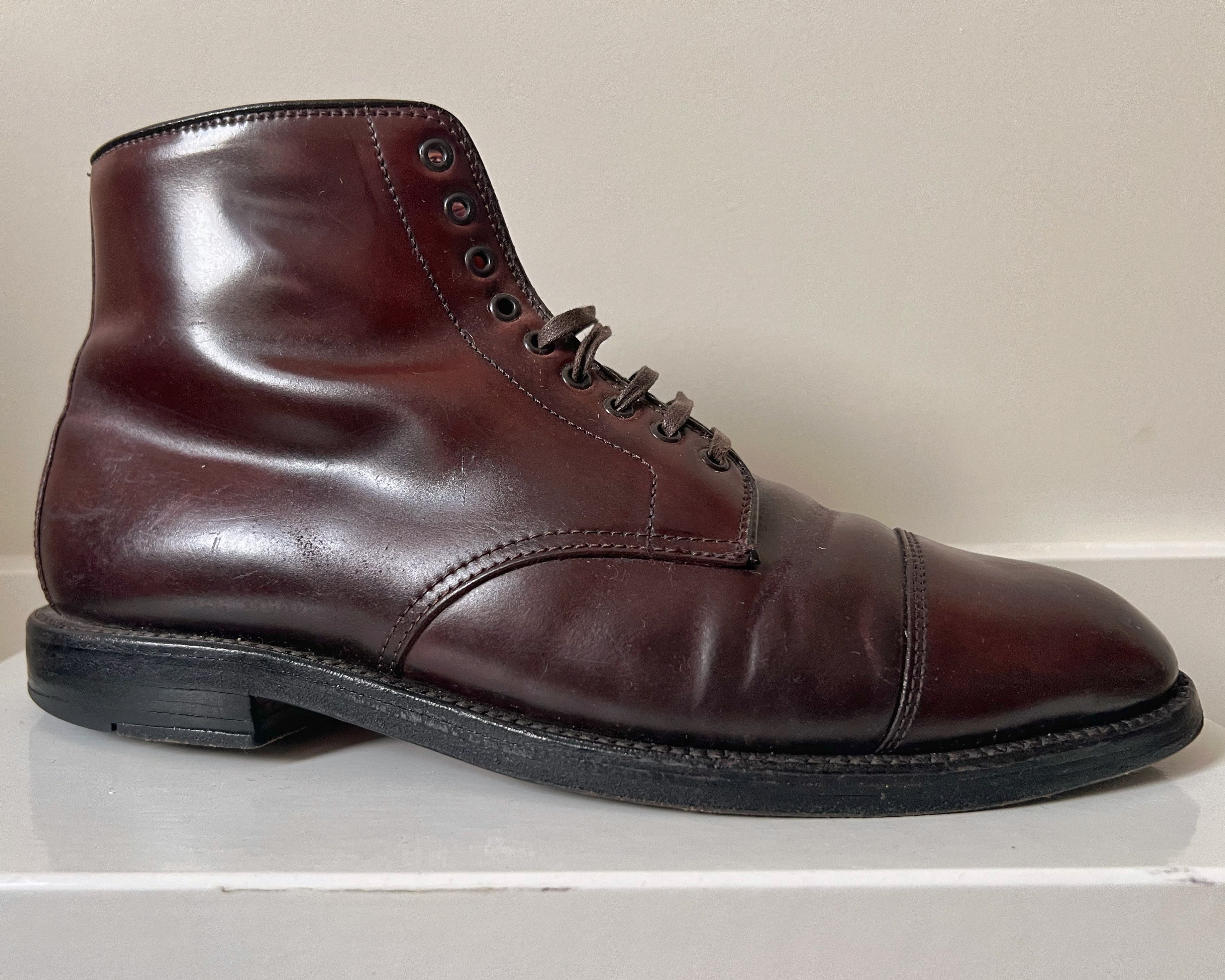 Alden Alden 4060 Color 8 Shell Cordovan Cap-Toe Boots (Grant) Size US 8.5 / EU 41-42 - 2 Thumbnail