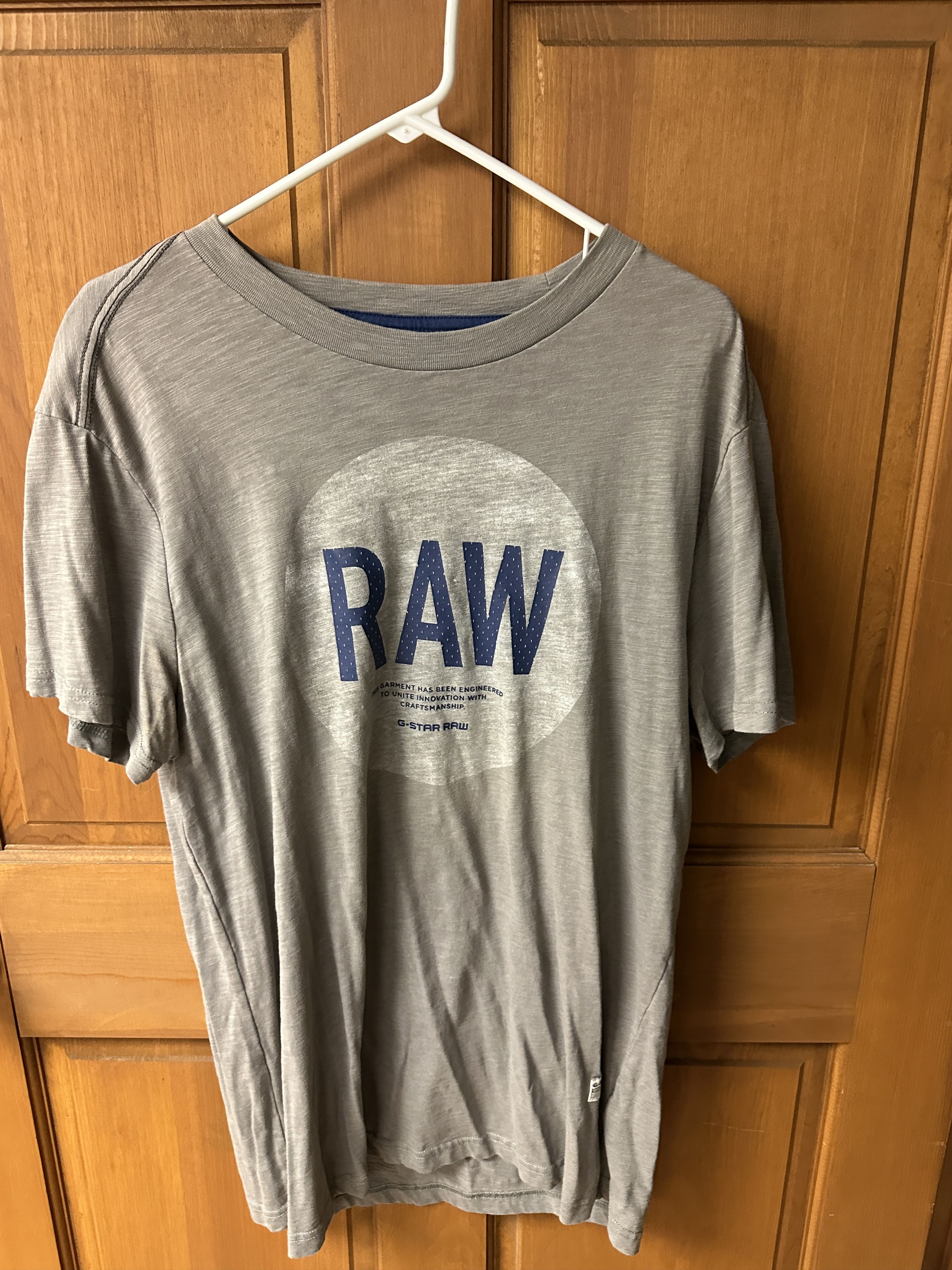 G-Star G.Star Raw Men's Light Gray T-Shirt Size L Size US L / EU 52-54 / 3 - 1 Thumbnail