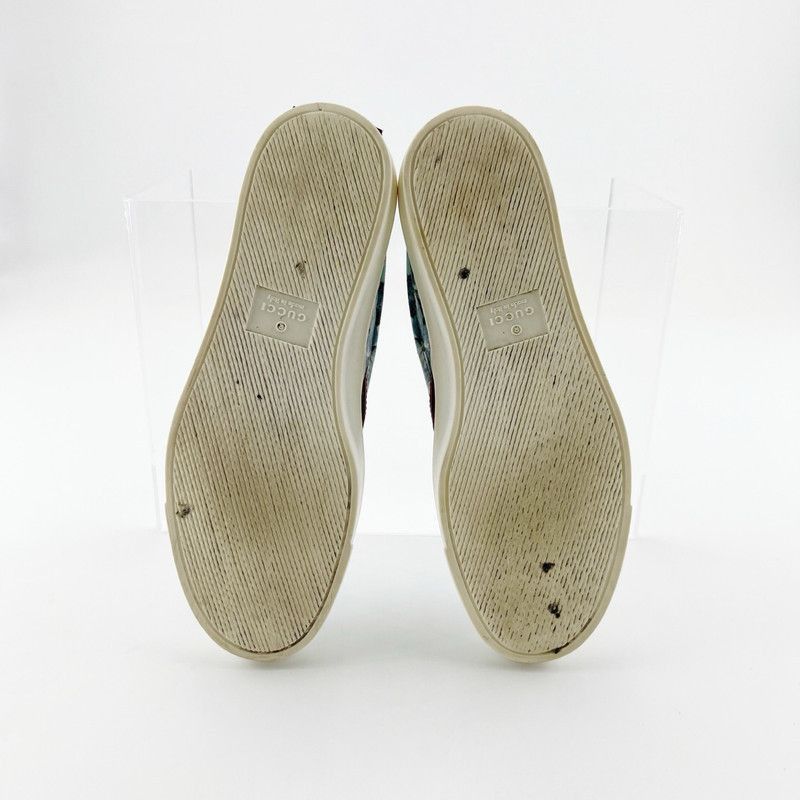 Gucci Gucci Blue Floral Casual Slip-On Shoes Size US 5.5 / EU 38 - 4 Thumbnail