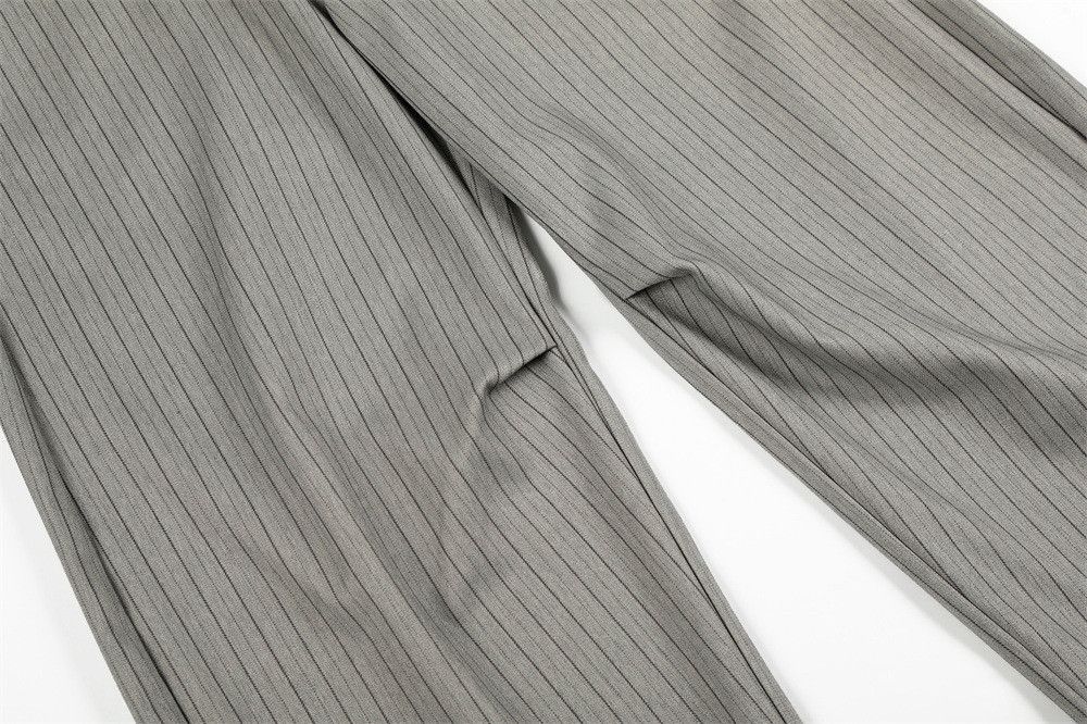 Japanese Brand American retro cleanfit loose striped curved pants Size US 32 / EU 48 - 4 Thumbnail