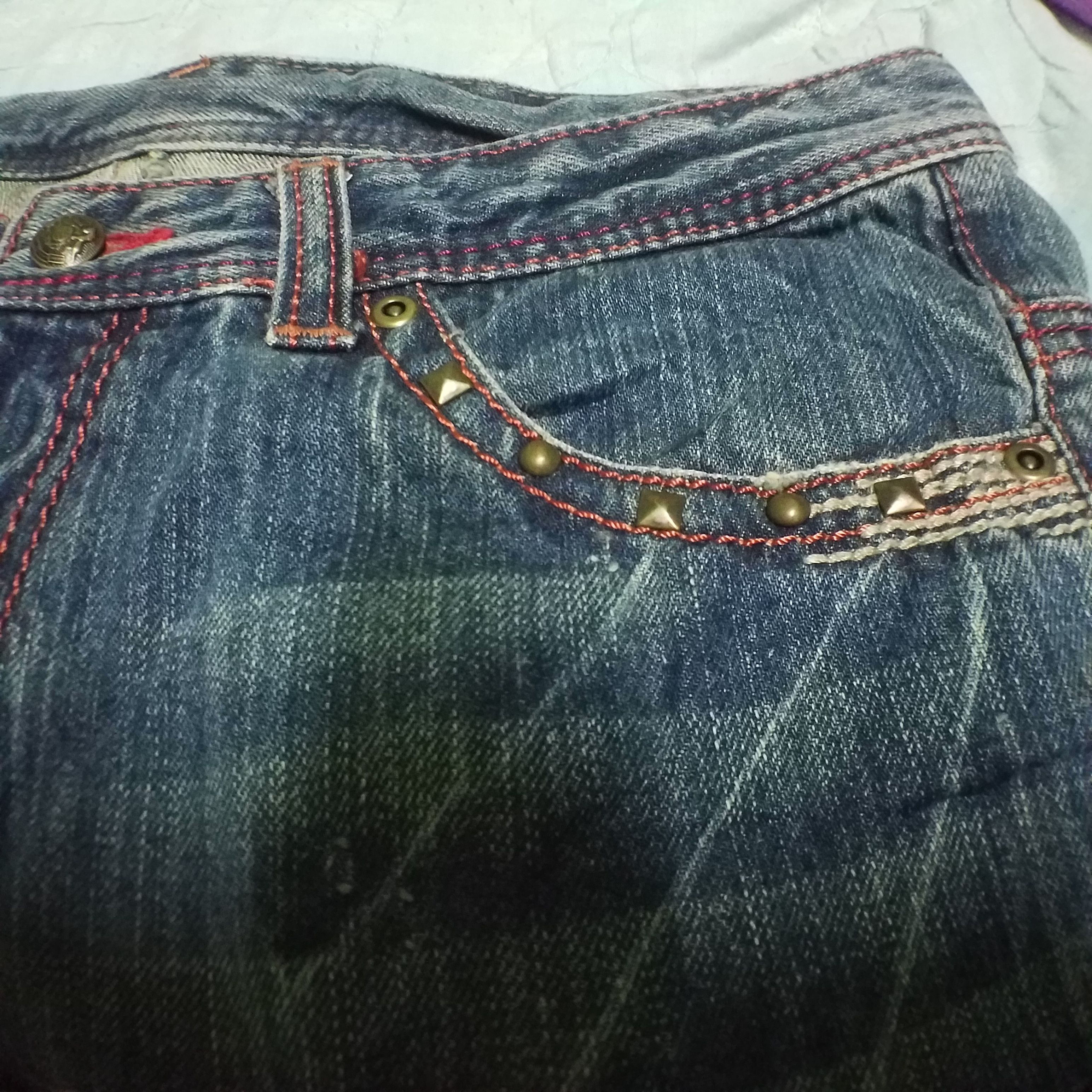 Japanese Brand shinehill distress denim with stud bell bottom Size 32" / US 10 / IT 46 - 5 Thumbnail