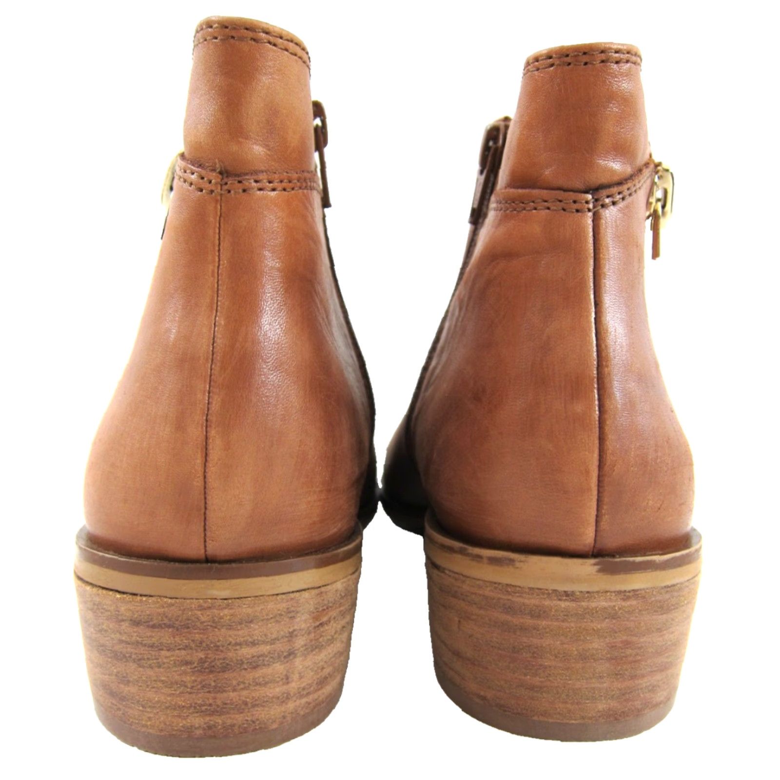 Aldo ALDO Tan Brown Distressed 100% Leather Zip Ankle Bootie Boot Women 9 Size US 9 / IT 39 - 4 Thumbnail