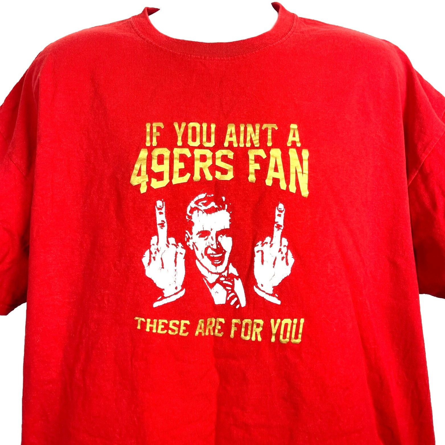 Gildan SF 49ers Fan Double Flip Off Bird Mens T-Shirt size XXL Thes Size US XXL / EU 58 / 5 - 1 Thumbnail