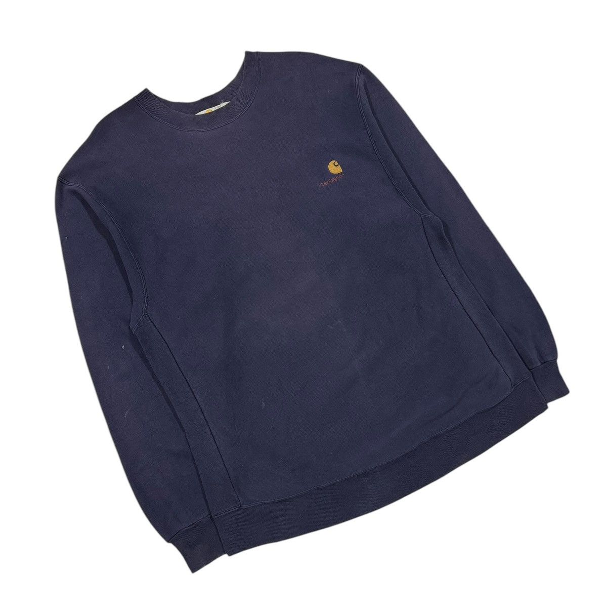 Carhartt × Vintage Vtg🔥Carhartt Reverse Weave Navy Blue Pullover Sunfaded Size US L / EU 52-54 / 3 - 5 Thumbnail