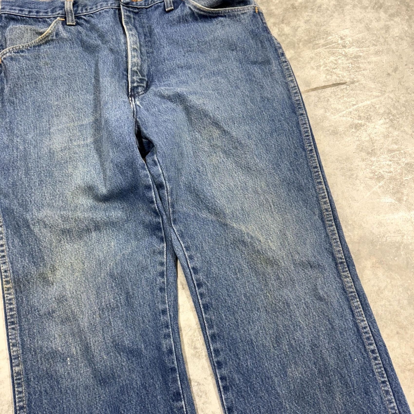 Denime Rustler Jeans Mens 30x30 Blue Denim Regular Fit Straight Leg Zip Fly Jeans Size US 30 / EU 46 - 3 Thumbnail